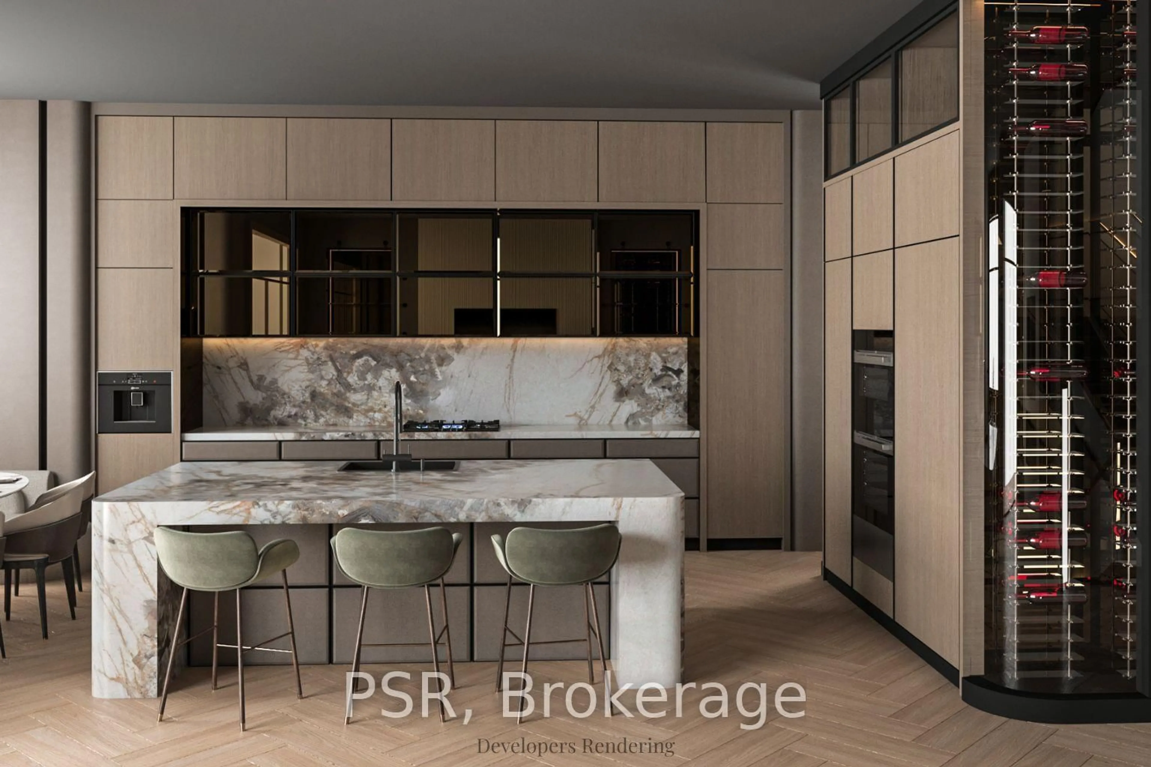 Contemporary kitchen, ceramic/tile floor for 123 Glenayr Rd, Toronto Ontario M5P 3C1