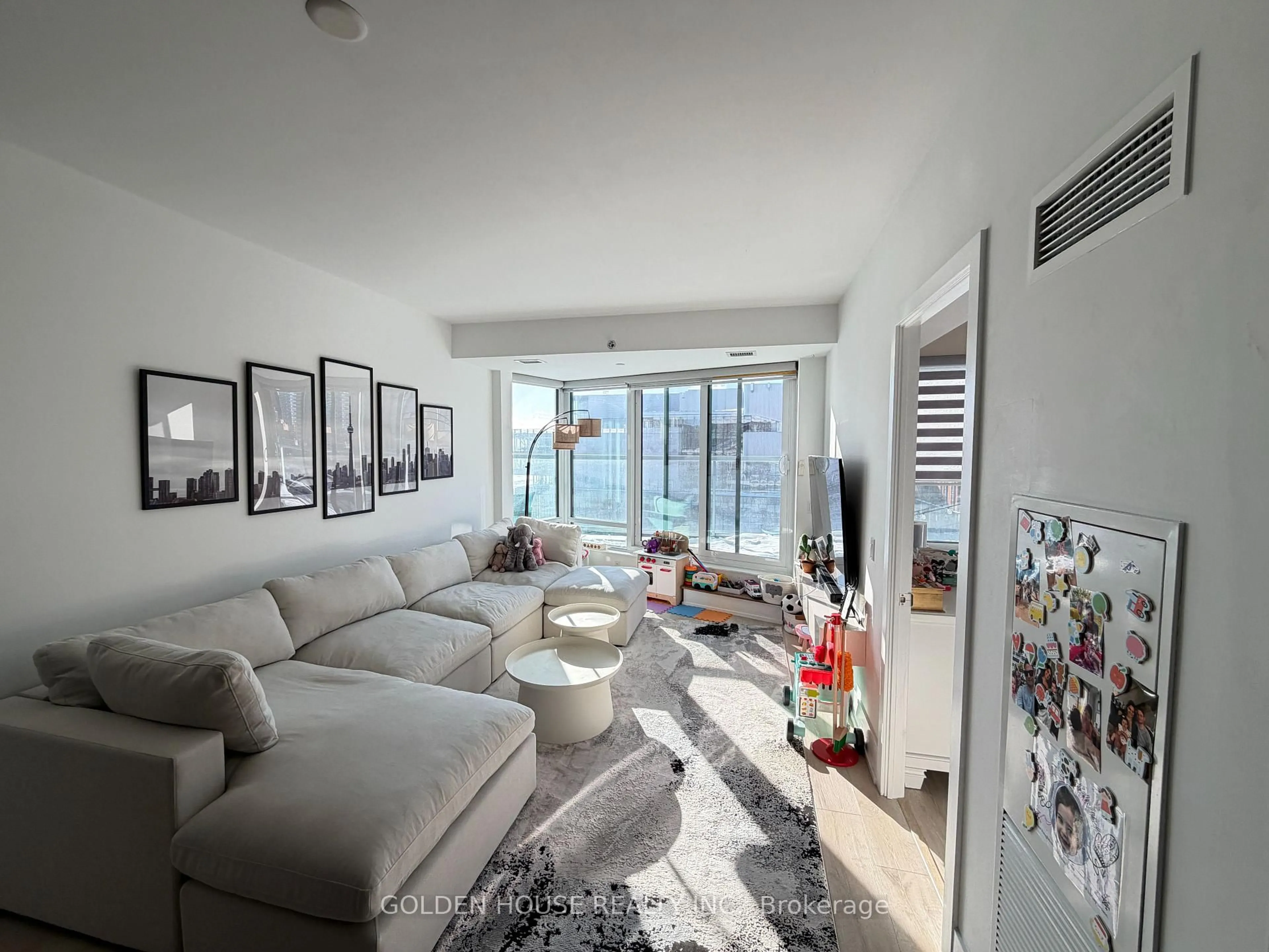 Living room with furniture, unknown for 15 Merchants' Wharf #732, Toronto Ontario M5A 0N8