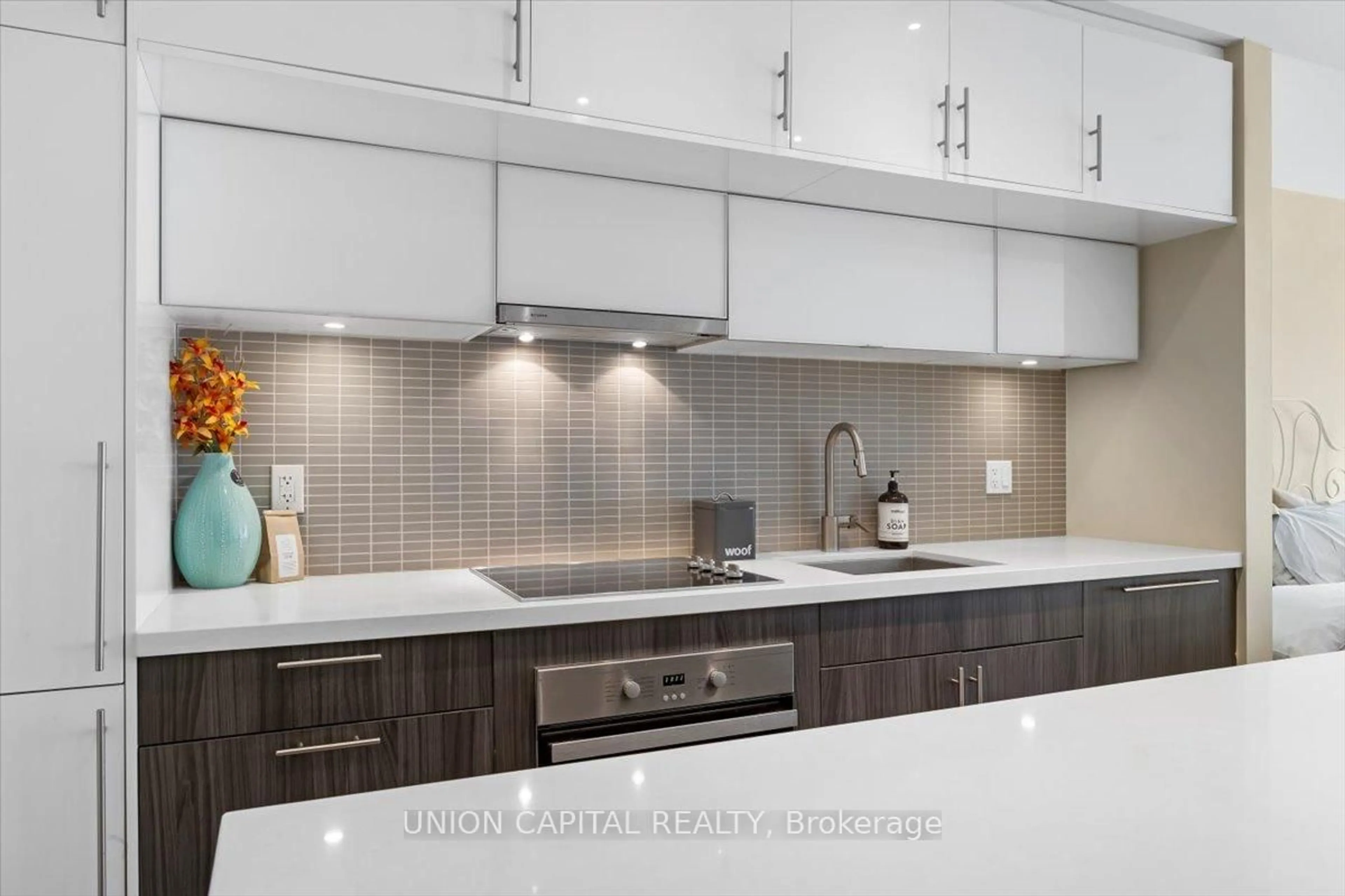 Contemporary kitchen, ceramic/tile floor for 8 Mercer St #2803, Toronto Ontario M5V 0C4