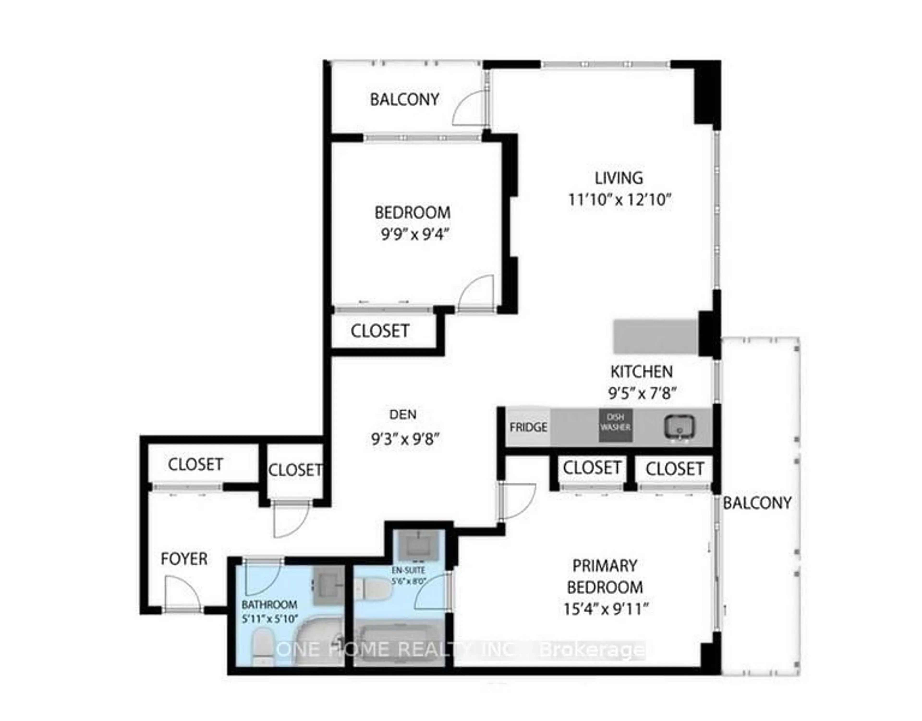 Floor plan for 399 Spring Garden Ave #507, Toronto Ontario M2N 3H6