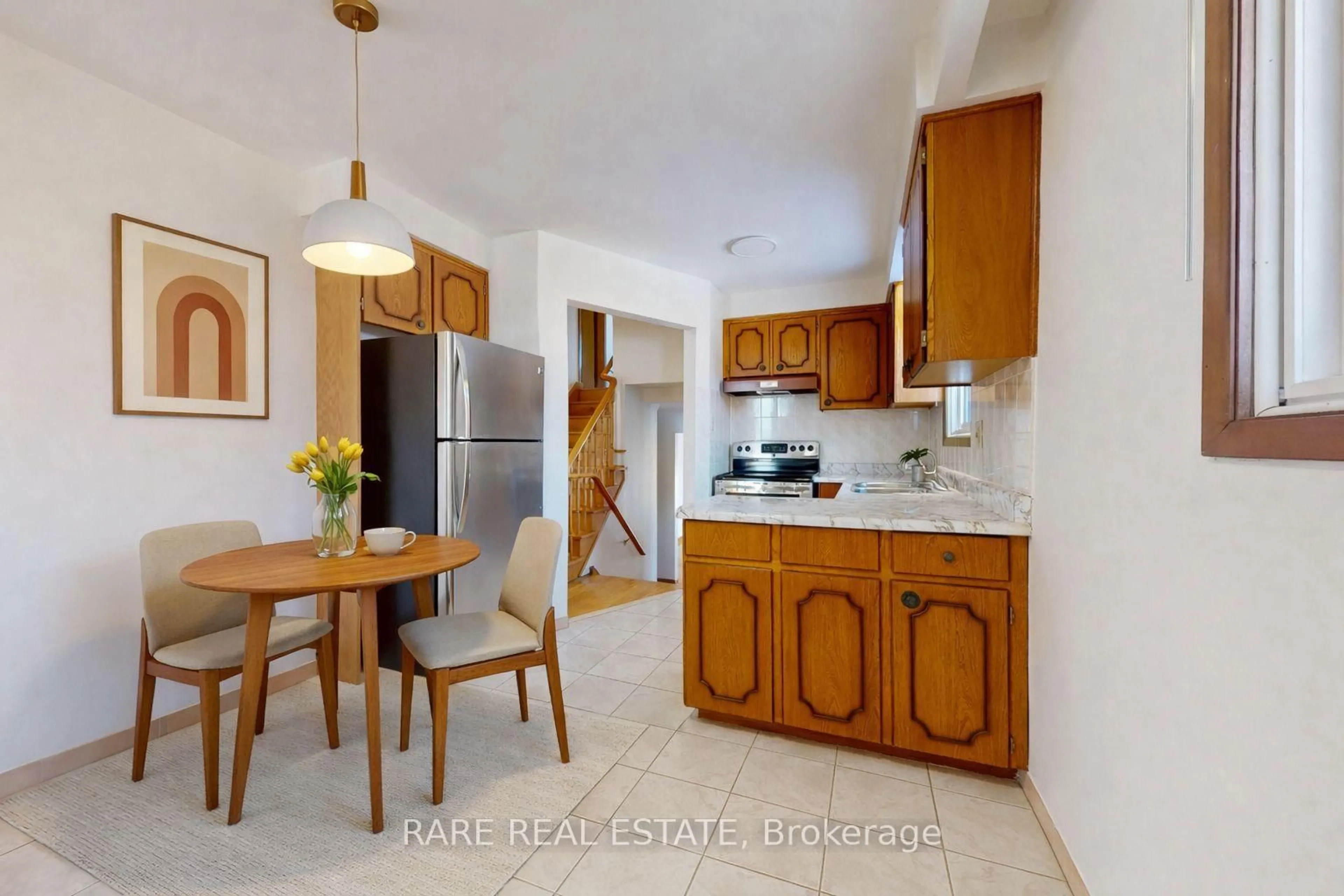 Open concept kitchen, ceramic/tile floor for 87 Pindar Cres, Toronto Ontario M2J 3L3