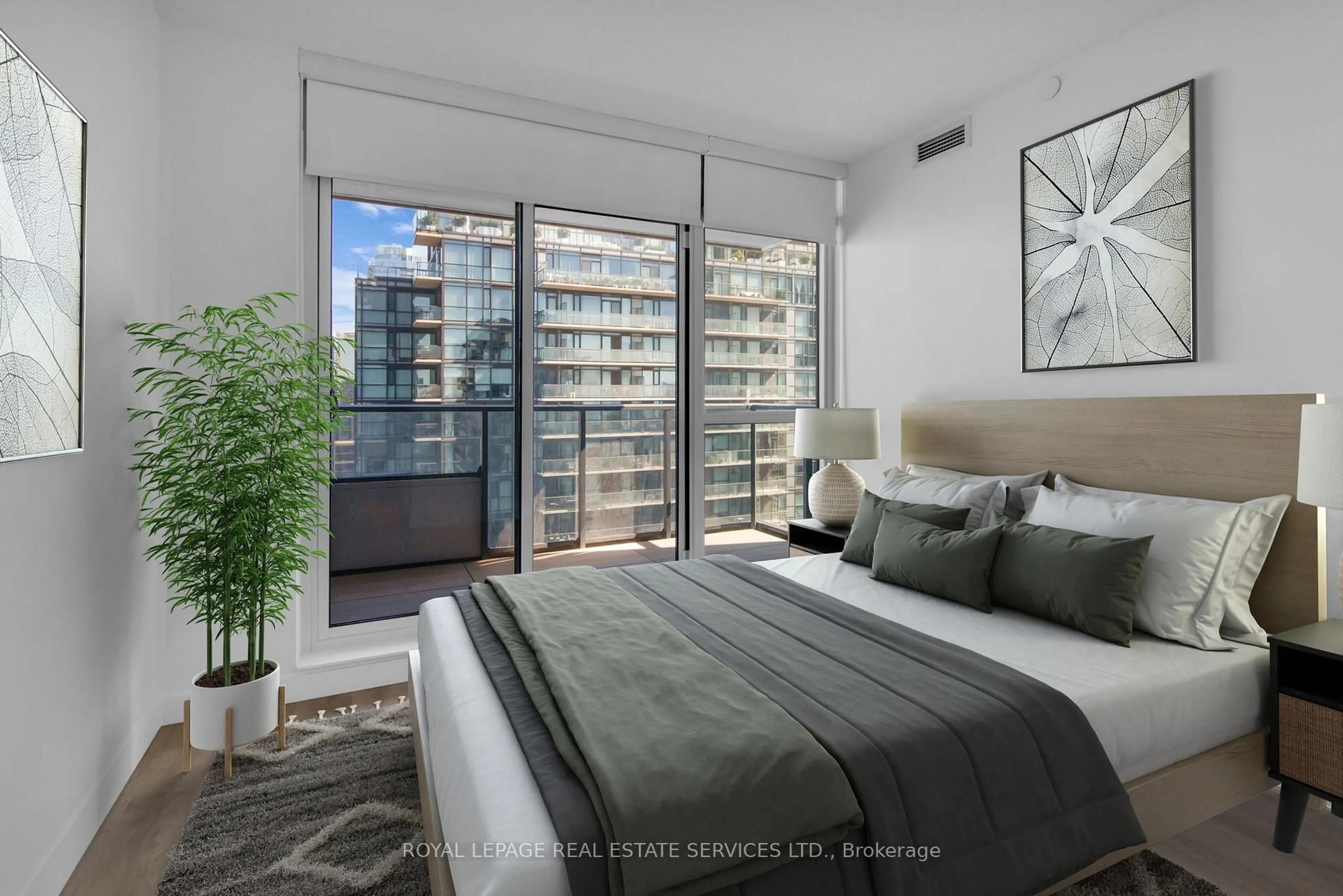 Bedroom with bed, unknown for 38 Widmer St #4606, Toronto Ontario M5V 0P7