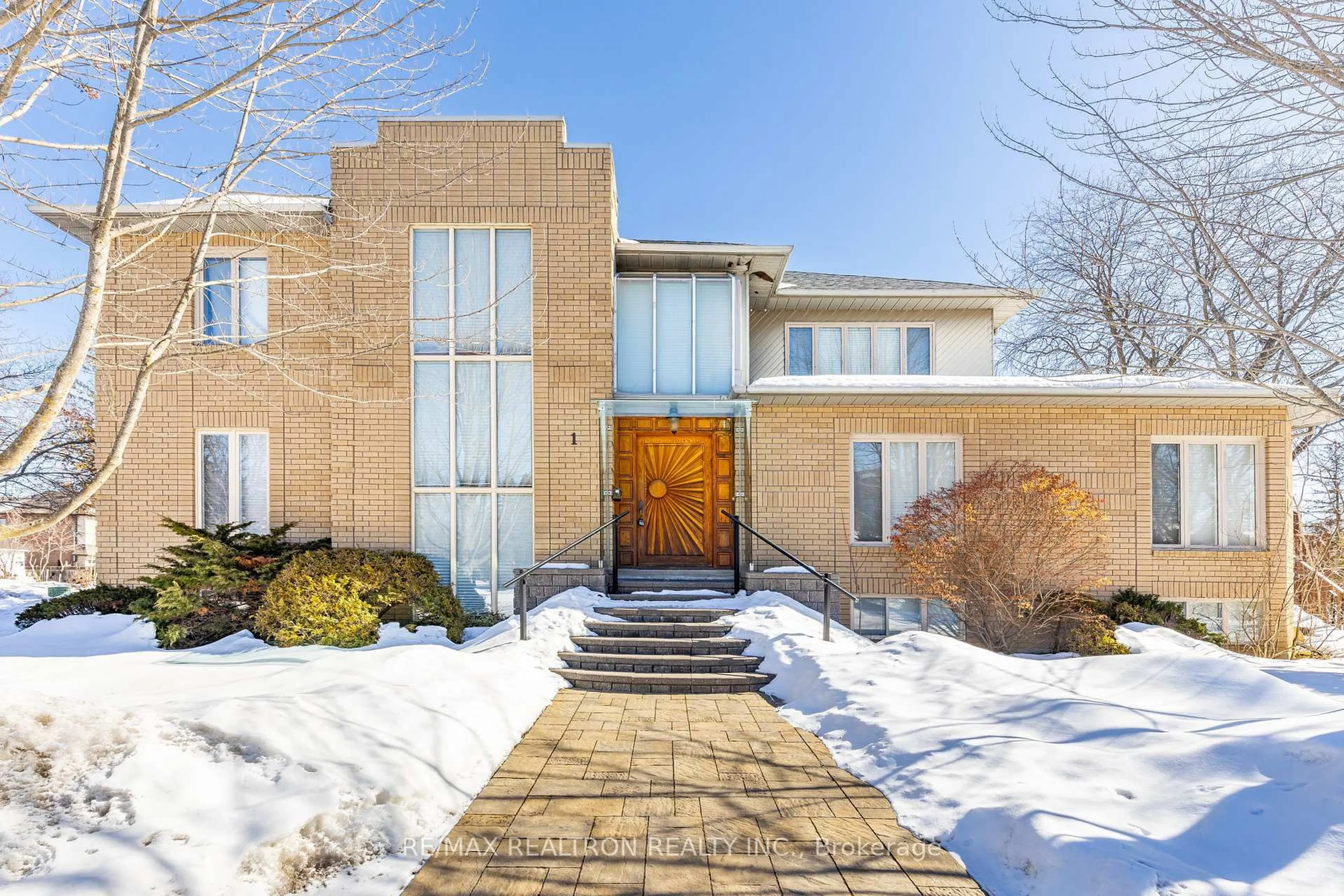 Home with brick exterior material, street for 1 Sunforest Crt, Toronto Ontario M2R 3W3
