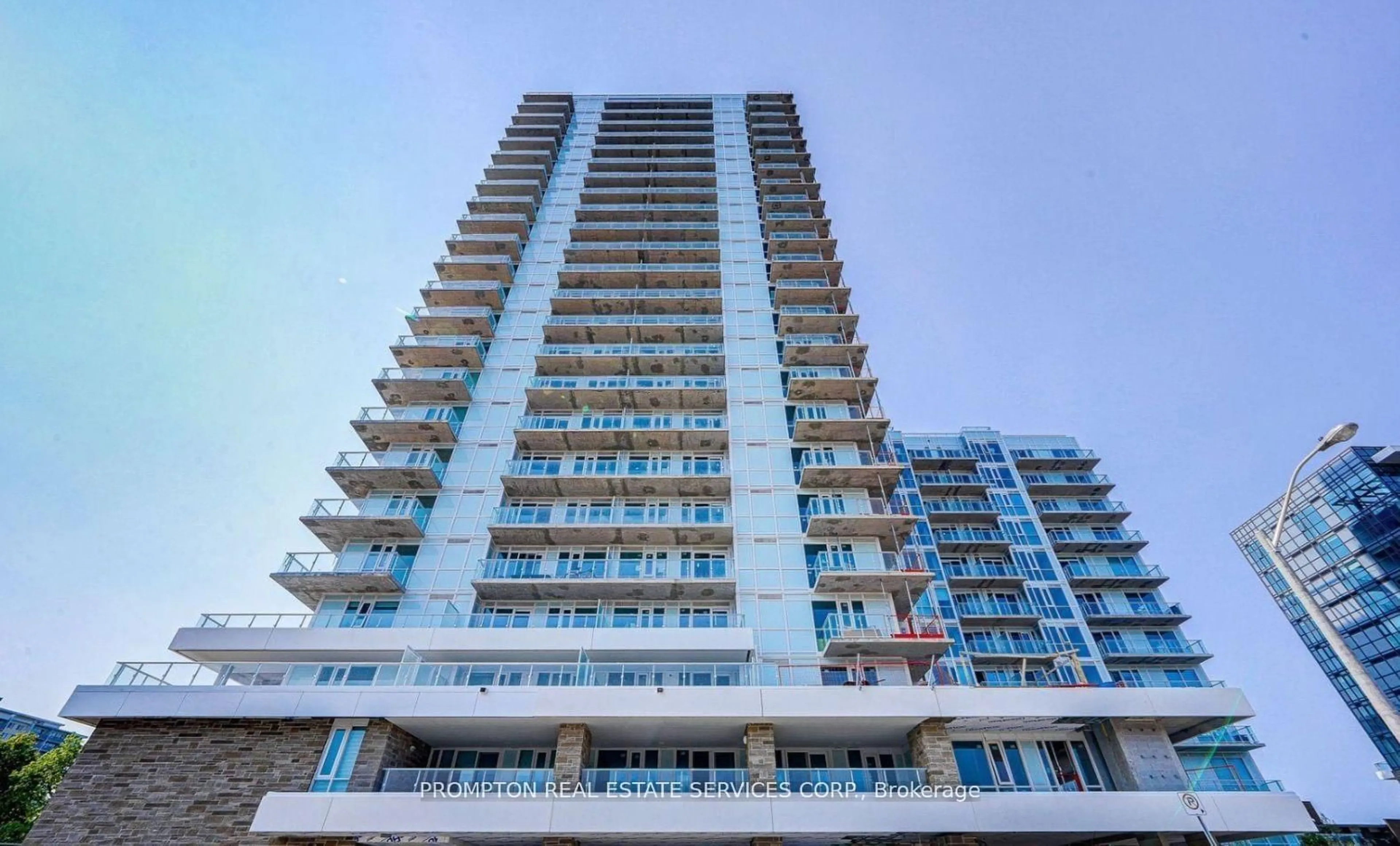 Balcony in the apartment, city buildings view from balcony for 10 Deerlick Cres #2006, Toronto Ontario M3A 0A7