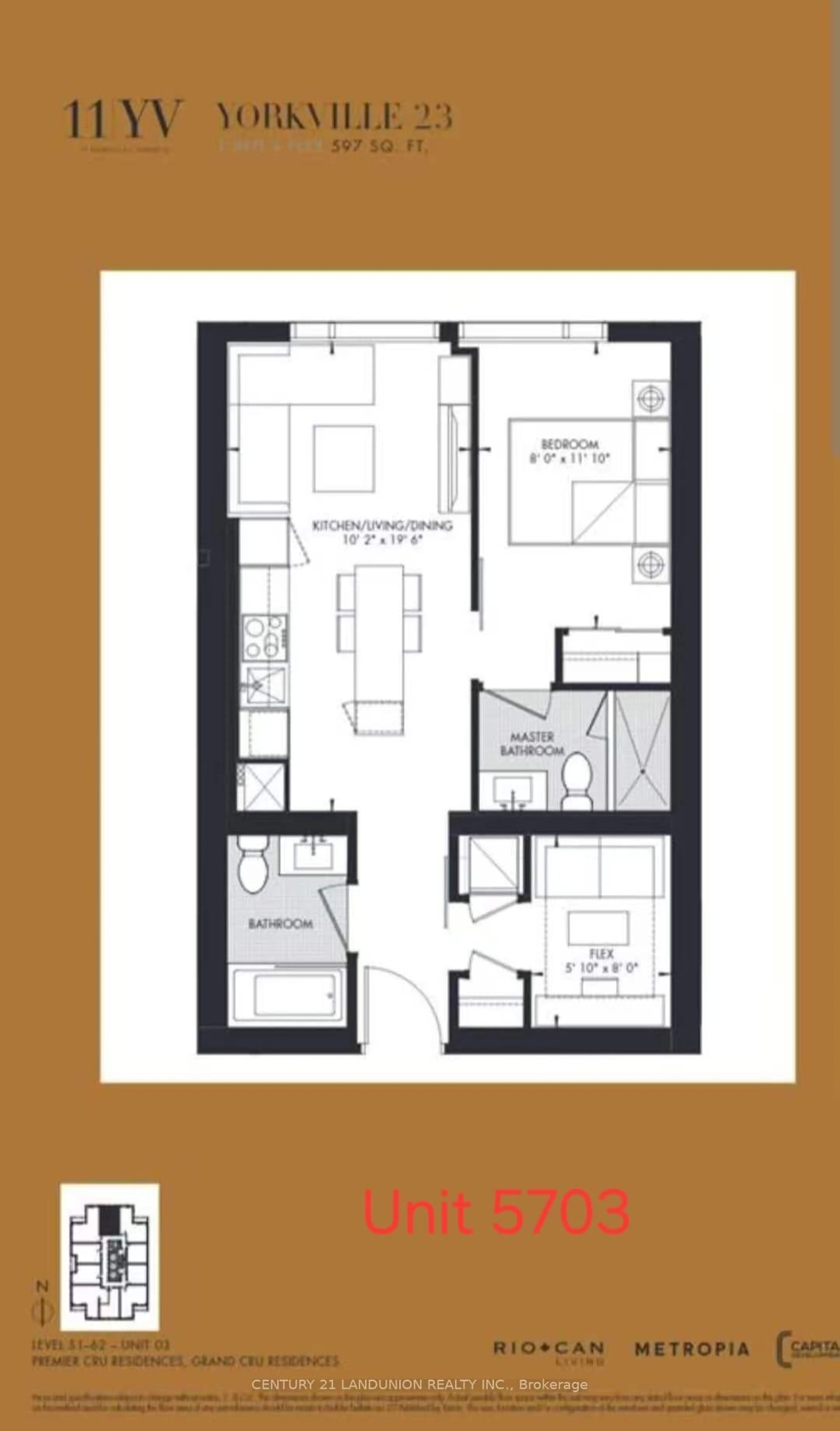Floor plan for 11 Yorkville Ave #LPH3, Toronto Ontario M4W 0B7