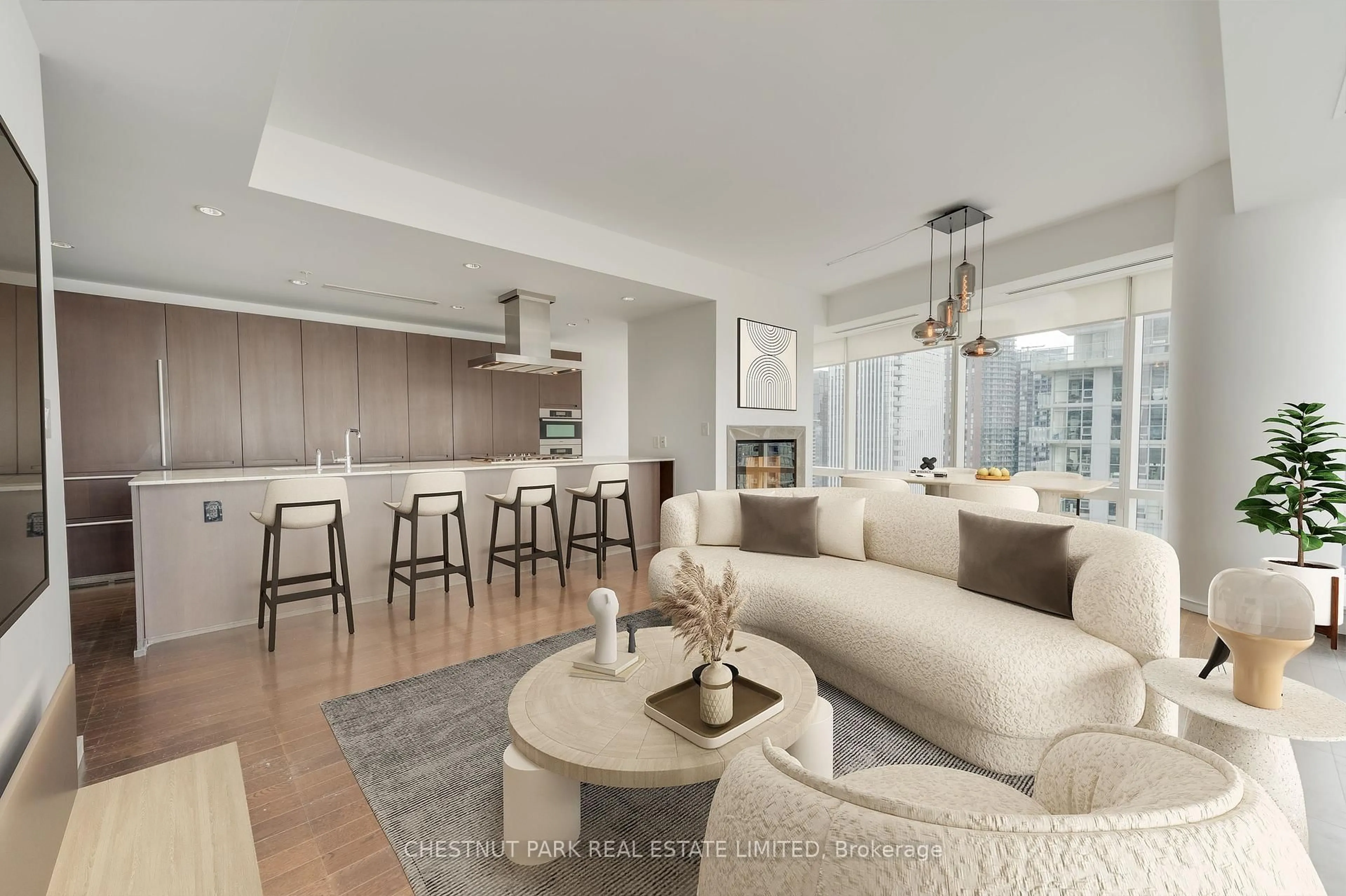 Living room with furniture, unknown for 180 University Ave #3205, Toronto Ontario M5H 0A2