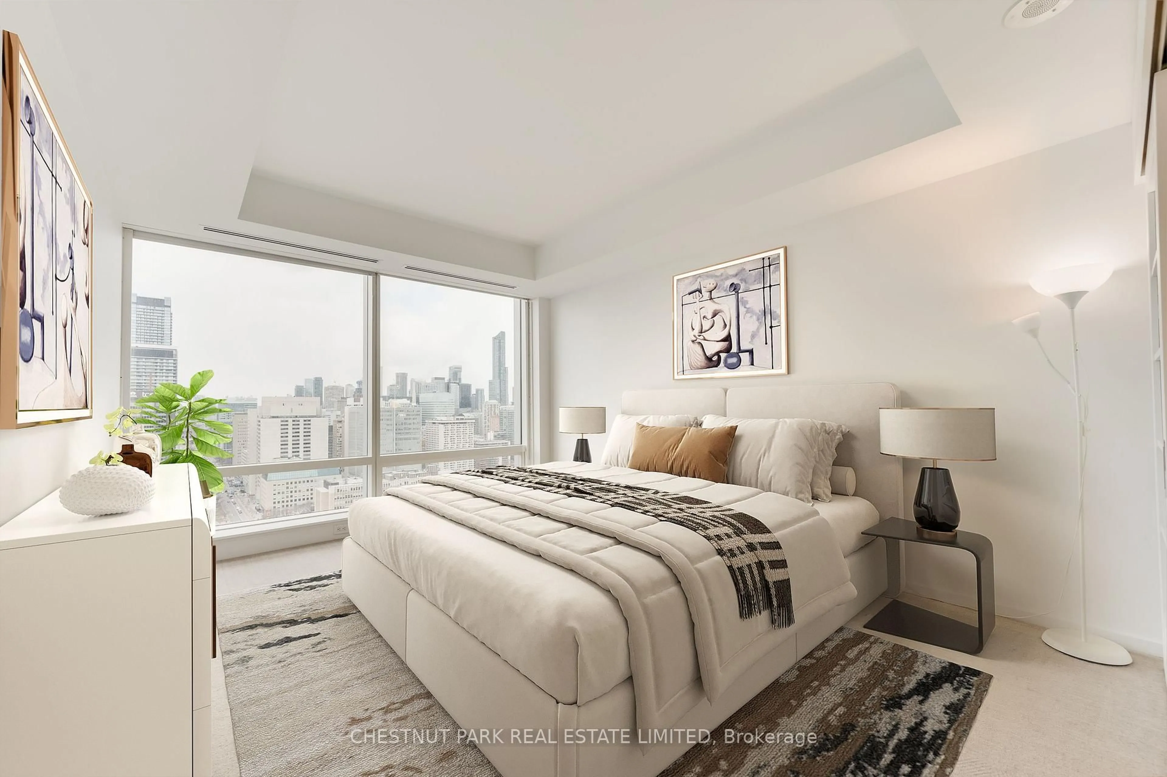 Bedroom with bed, unknown for 180 University Ave #3205, Toronto Ontario M5H 0A2