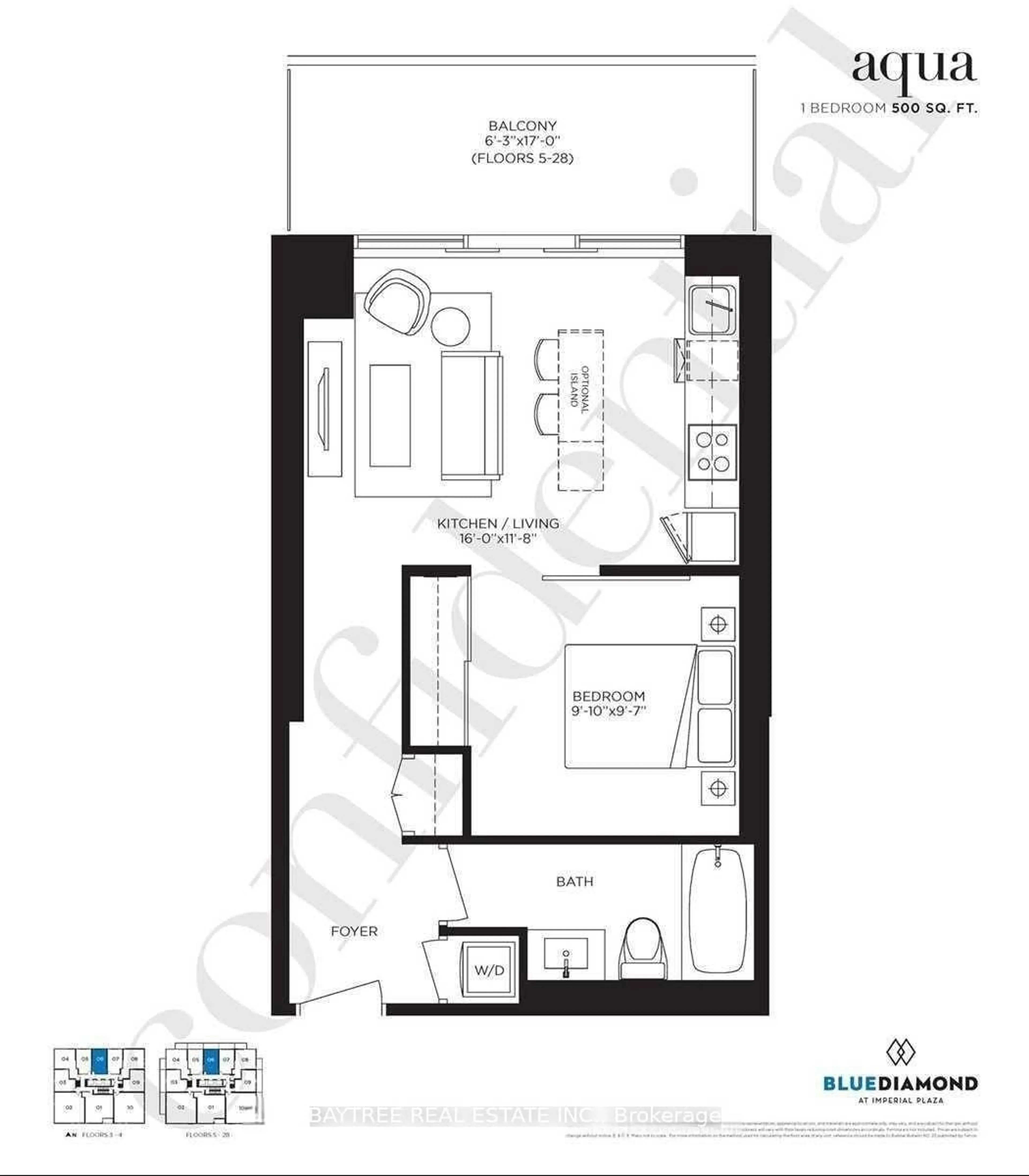Floor plan for 99 Foxbar Rd #506, Toronto Ontario M4V 2G5