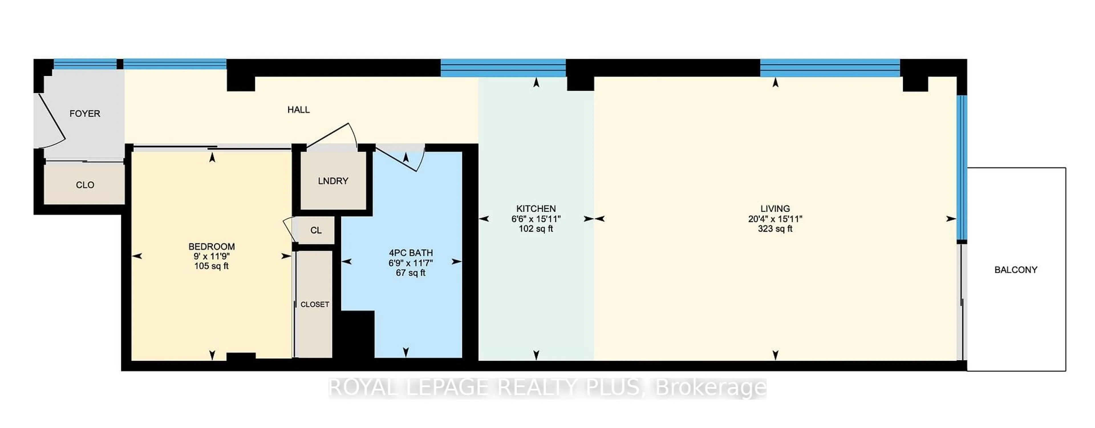 Floor plan for 43 Hanna Ave #701, Toronto Ontario M6K 1X1