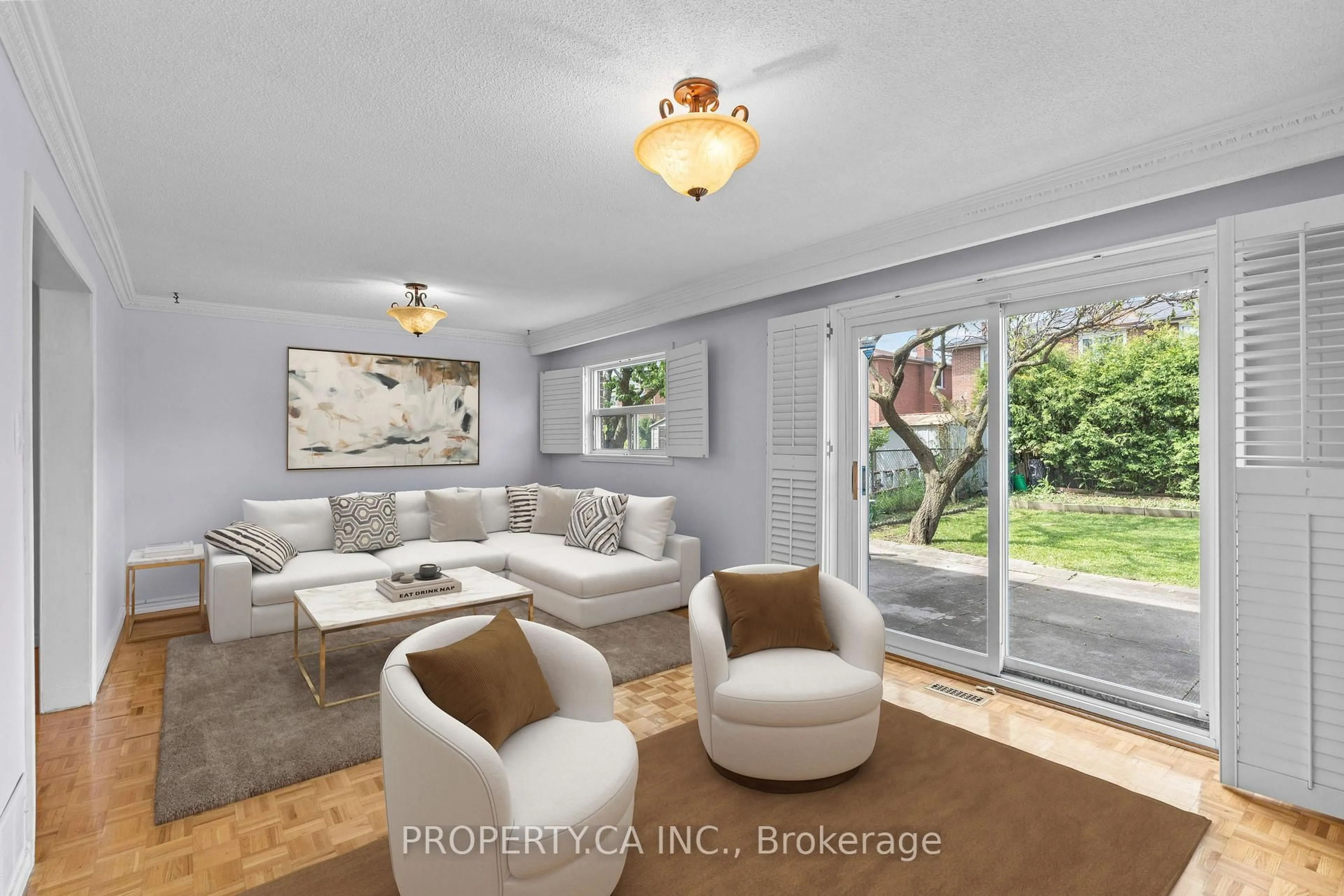 Living room with furniture, ceramic/tile floor for 48 Navaho Dr, Toronto Ontario M2H 2X3