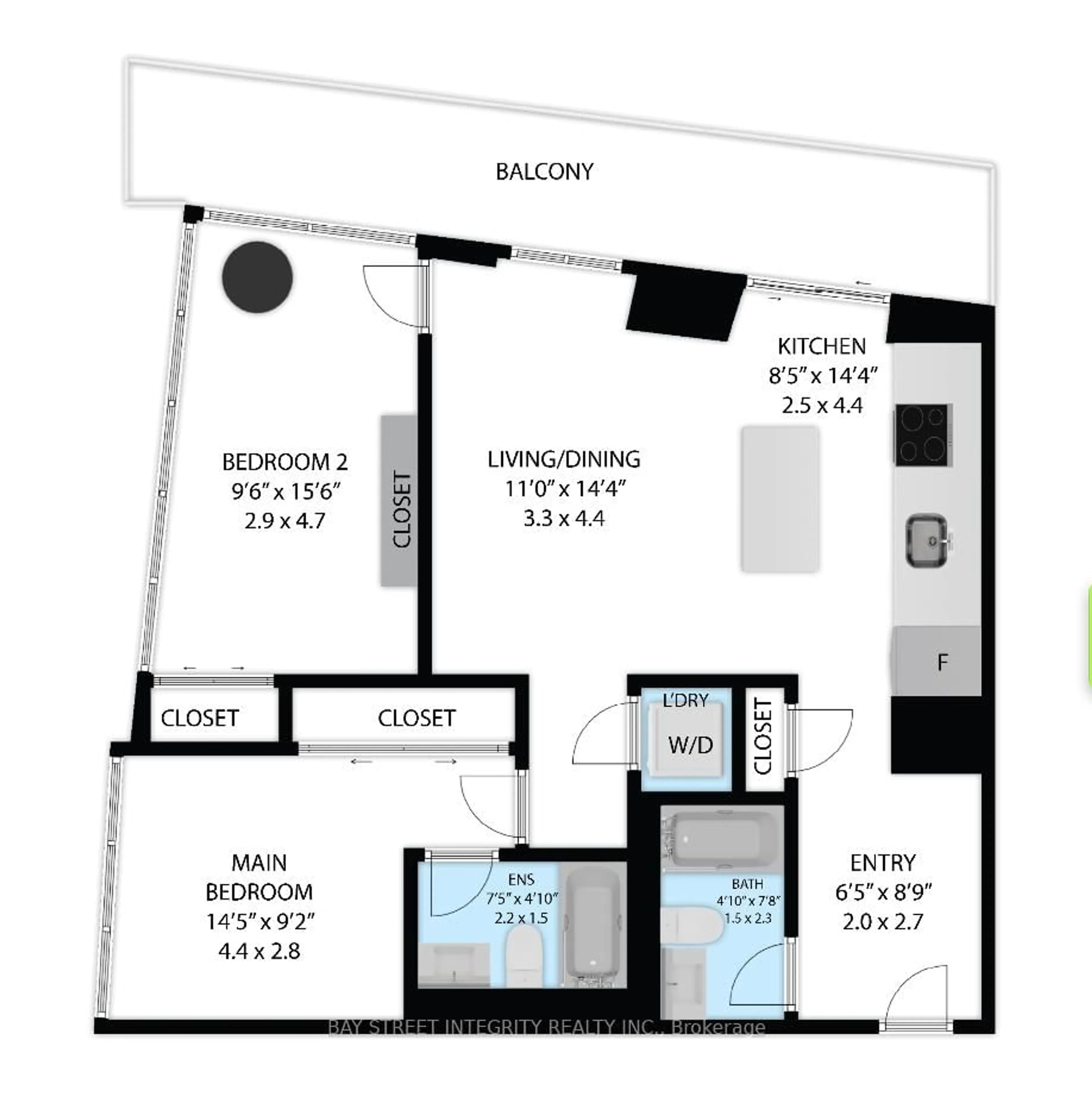 Floor plan for 117 McMahon Dr #303, Toronto Ontario M2K 0E4