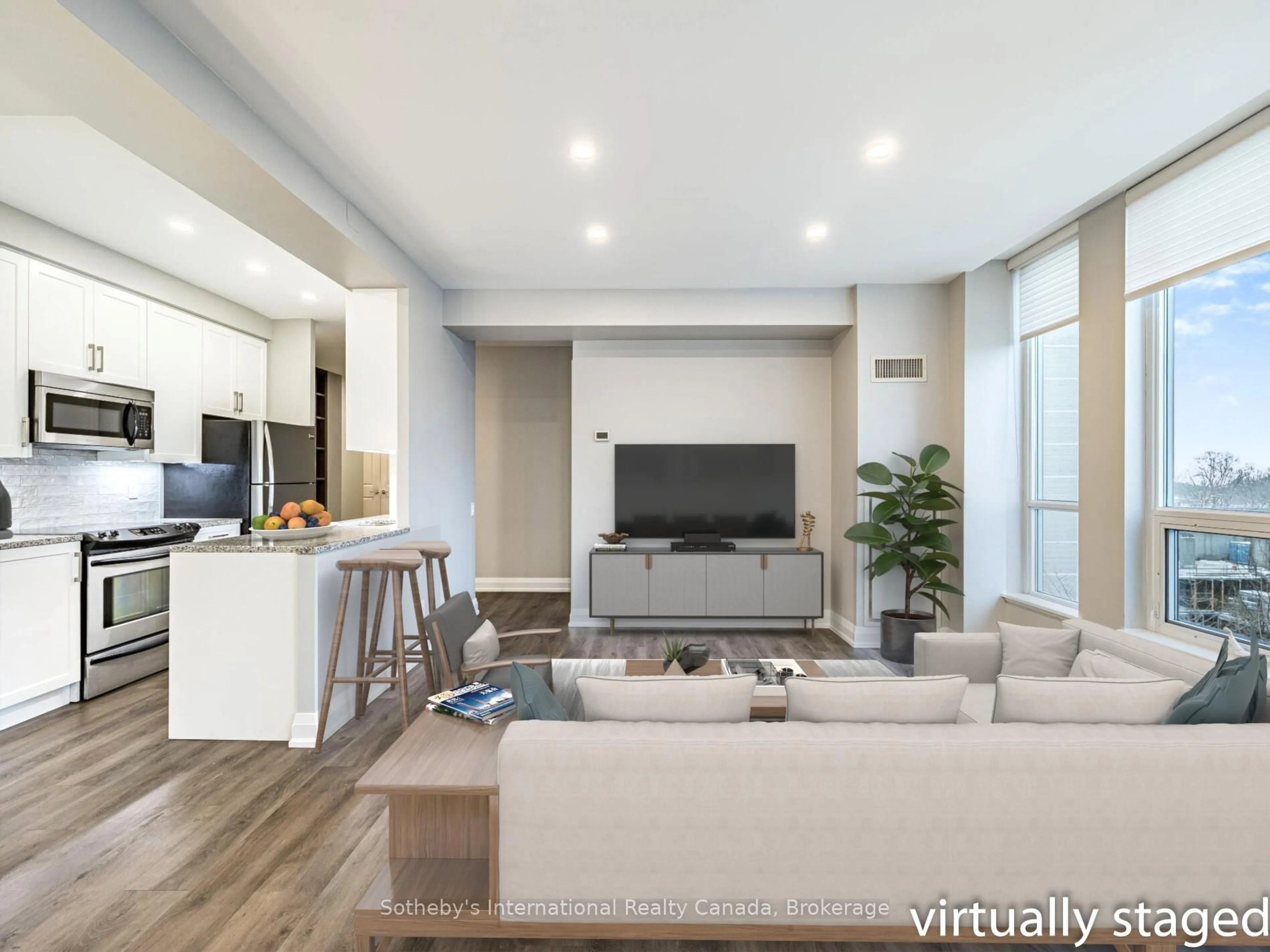 Living room with furniture, unknown for 83 Redpath Ave #407, Toronto Ontario M4S 0A2