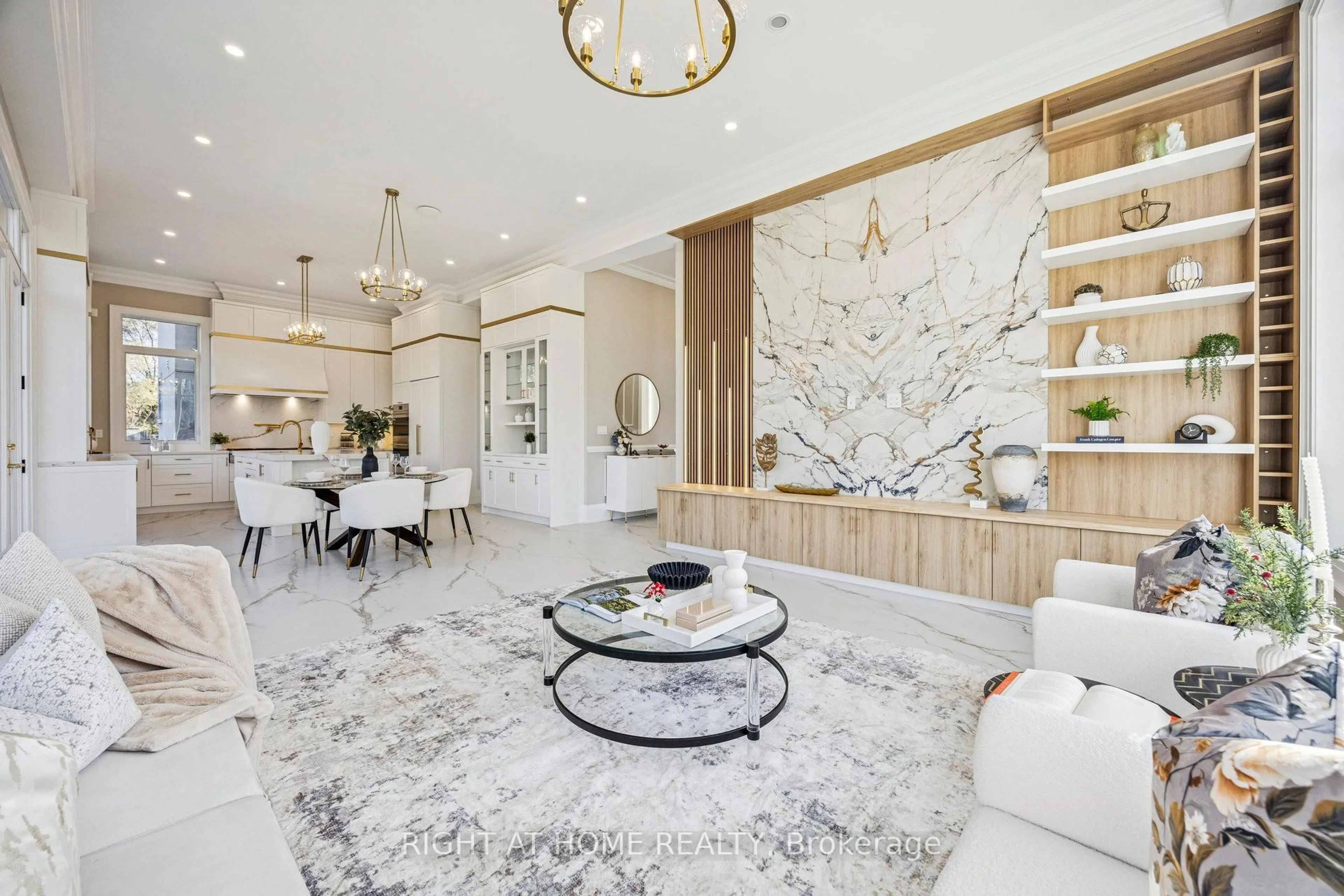 Living room with furniture, ceramic/tile floor for 1 Lynnhaven Rd, Toronto Ontario M6A 2K7