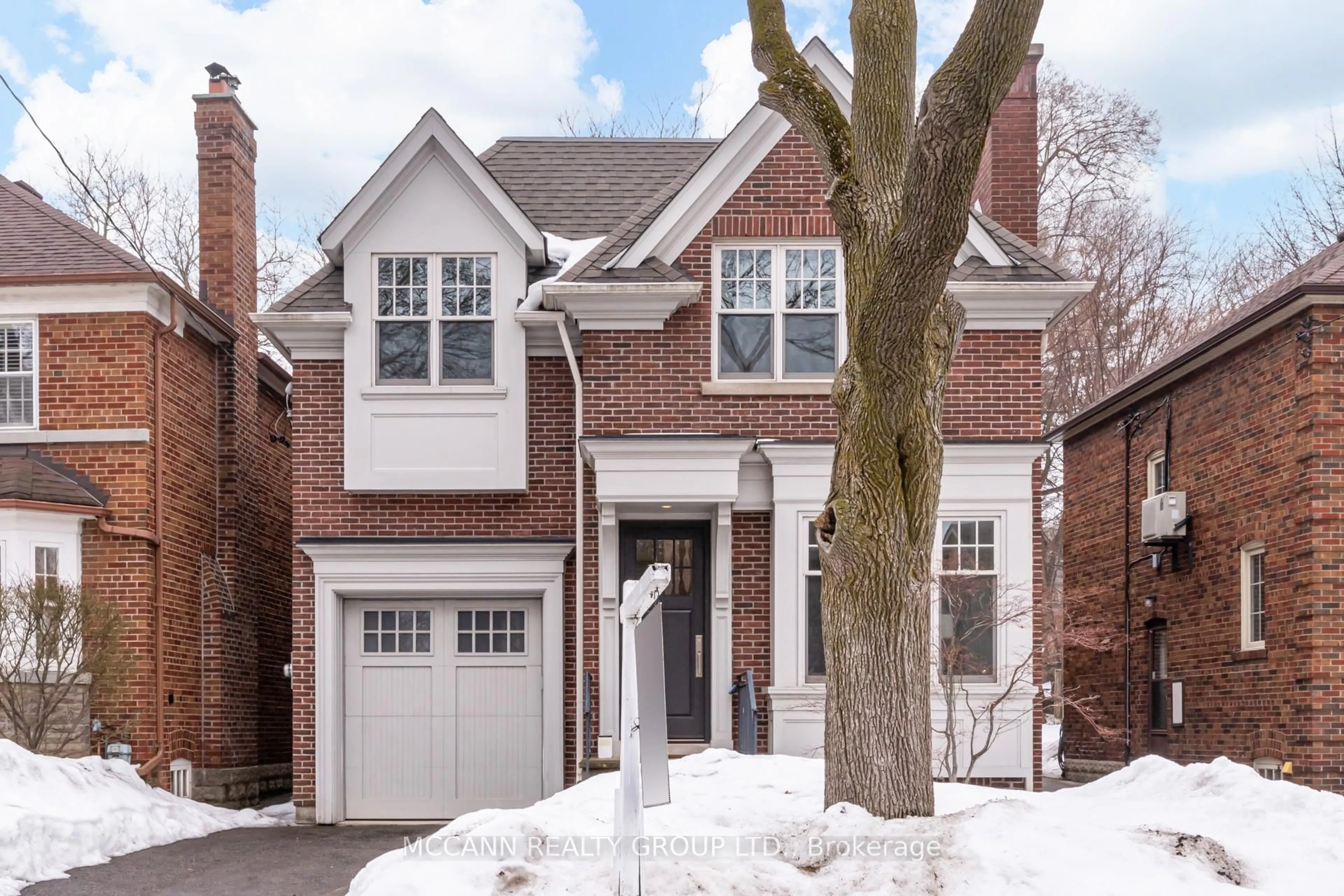 Home with brick exterior material, street for 172 Hanna Rd, Toronto Ontario M4G 3N8