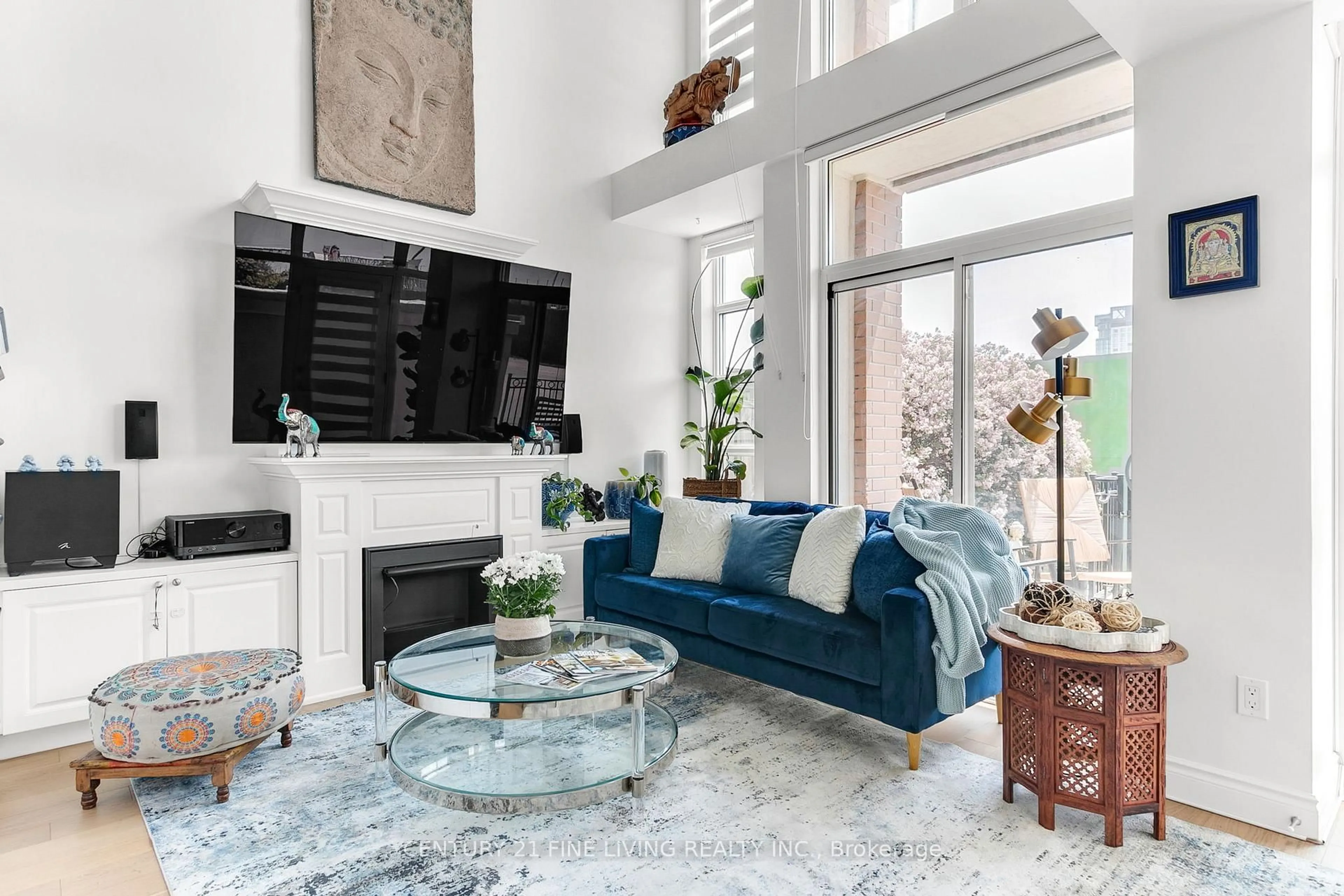 Living room with furniture, unknown for 6 Pirandello St #Th22, Toronto Ontario M6K 0B1