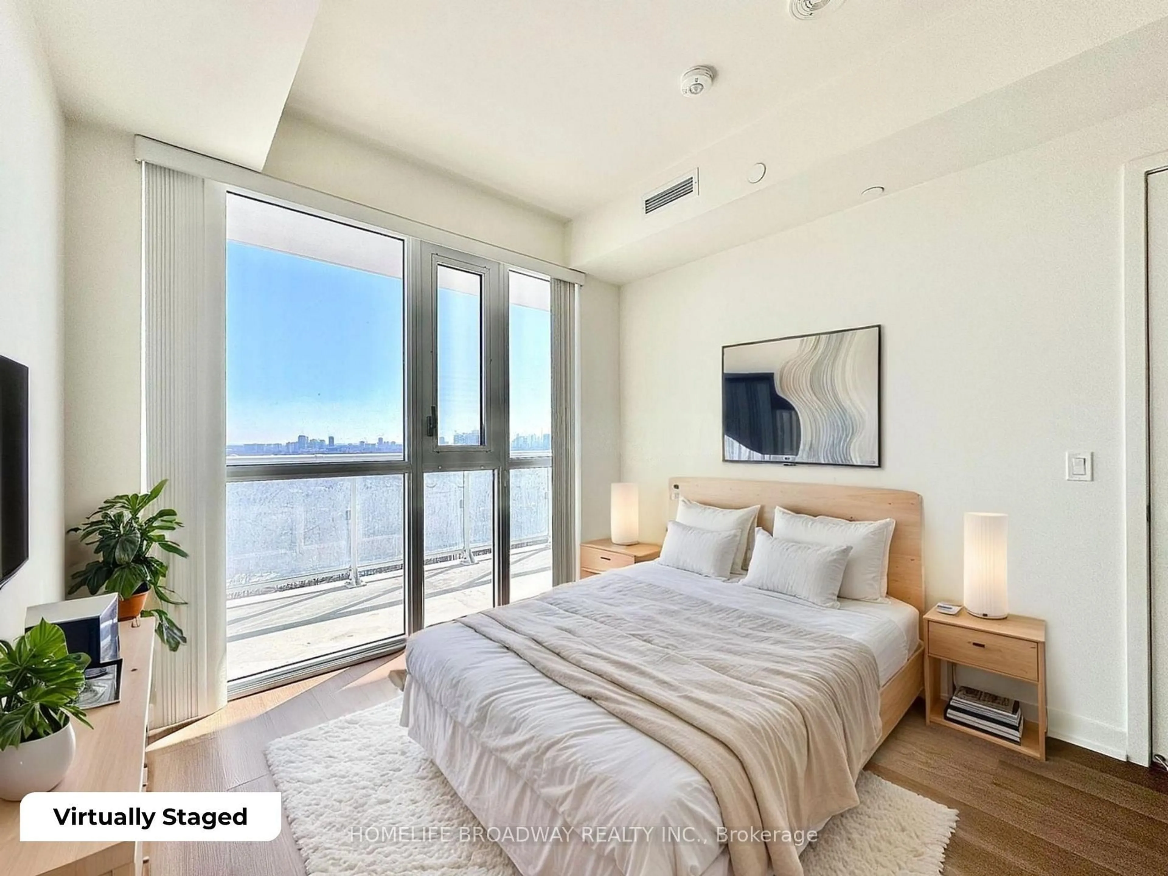 Bedroom with bed, unknown for 10 Deerlick Crt #1801, Toronto Ontario M3A 0A7