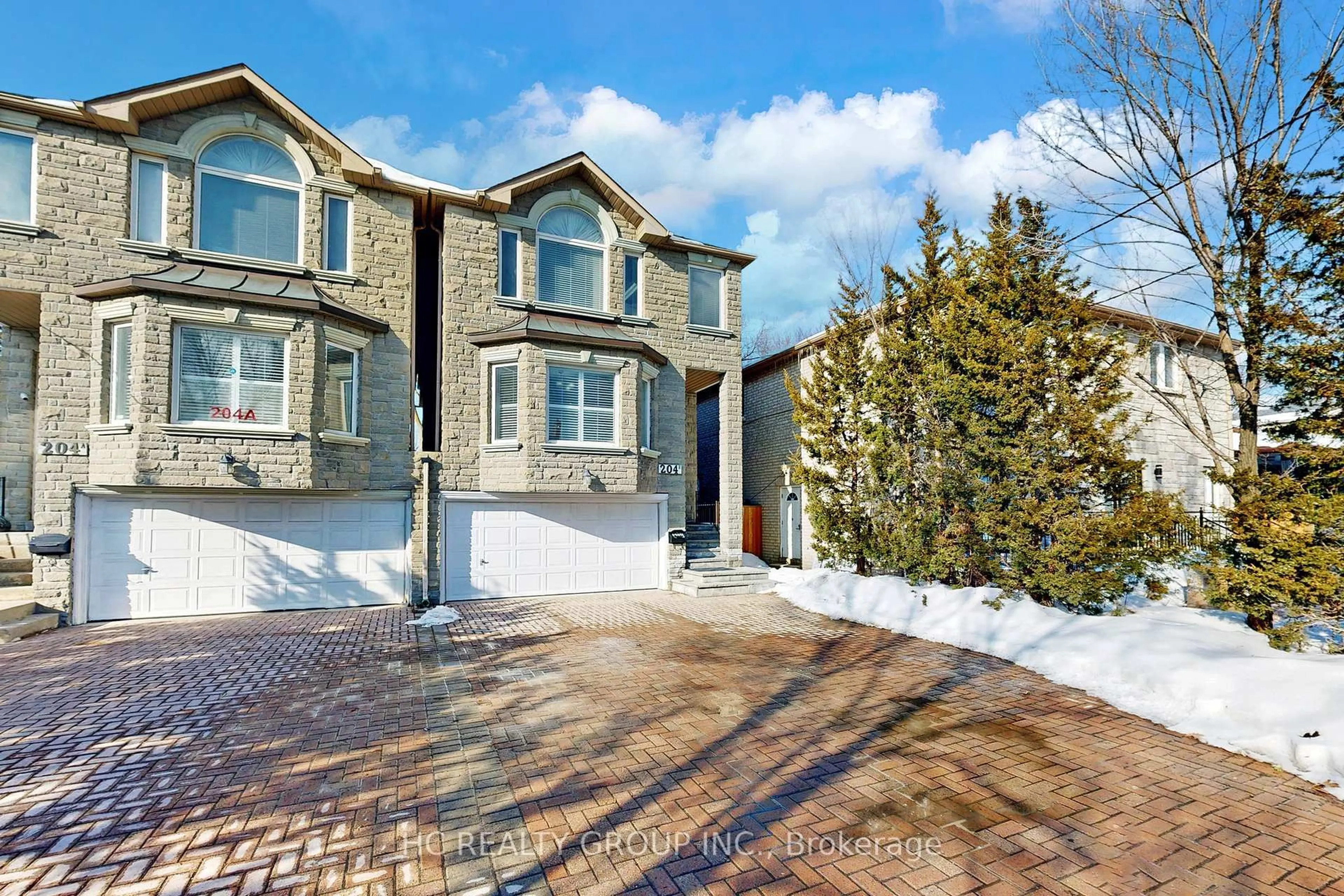 Home with brick exterior material, street for 204B Finch Ave, Toronto Ontario M2N 4R9