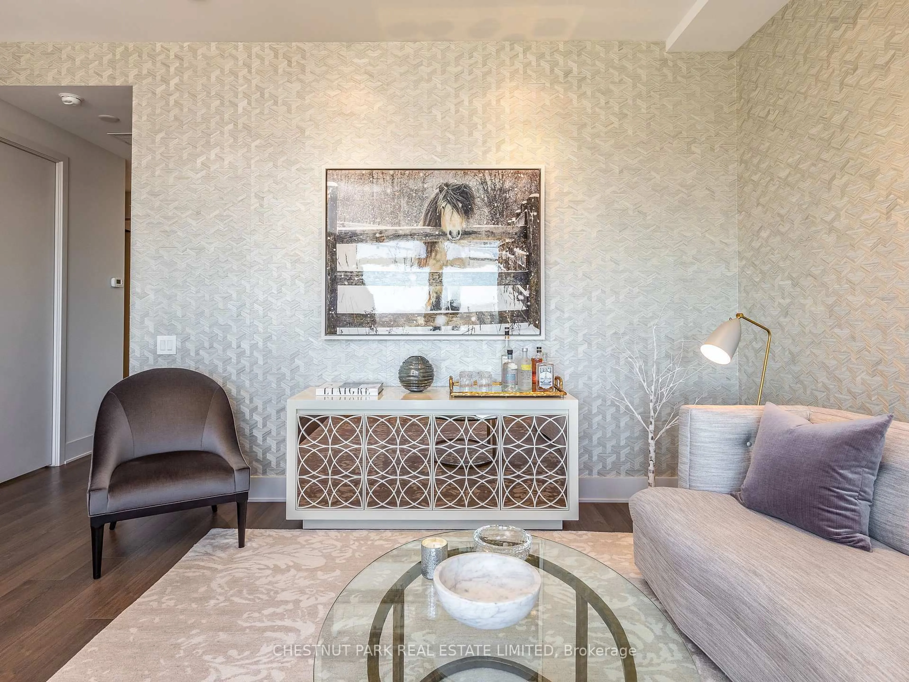 Living room with furniture, ceramic/tile floor for 111 St Clair Ave #1821, Toronto Ontario M4V 1N5