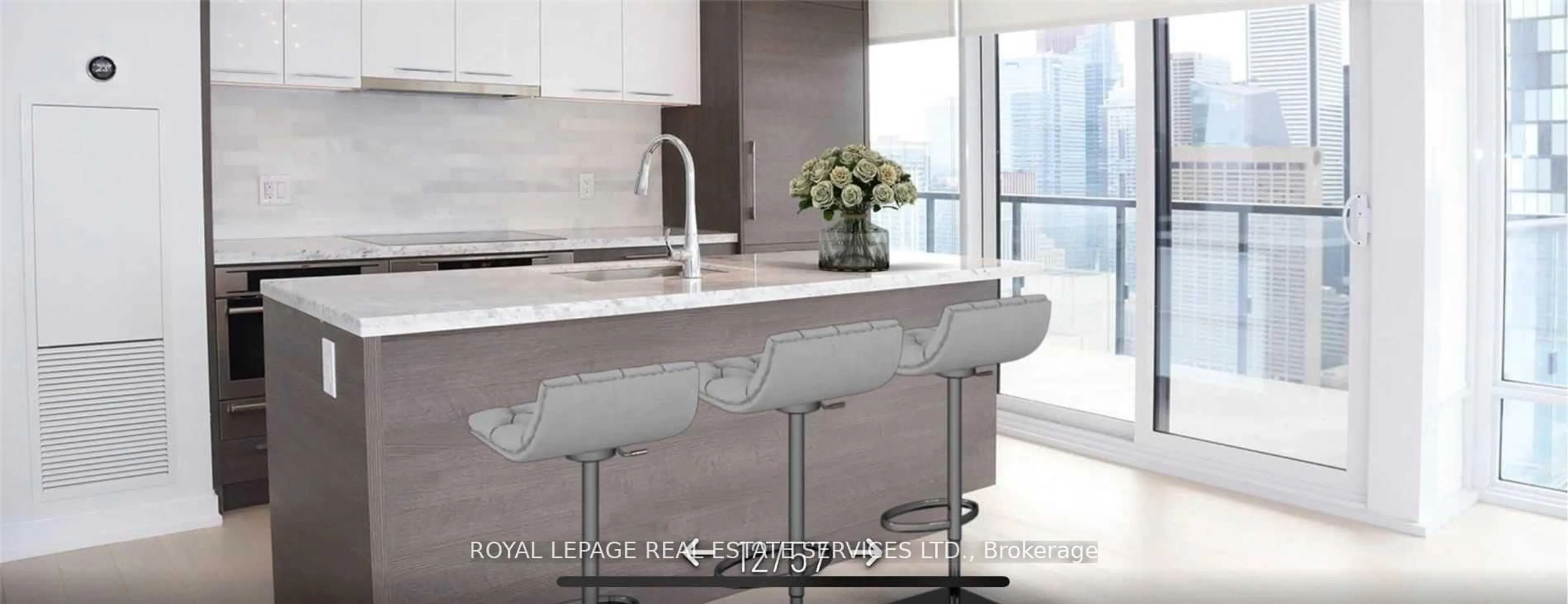 Contemporary kitchen, ceramic/tile floor for 488 University Ave #2910, Toronto Ontario M5G 0C1