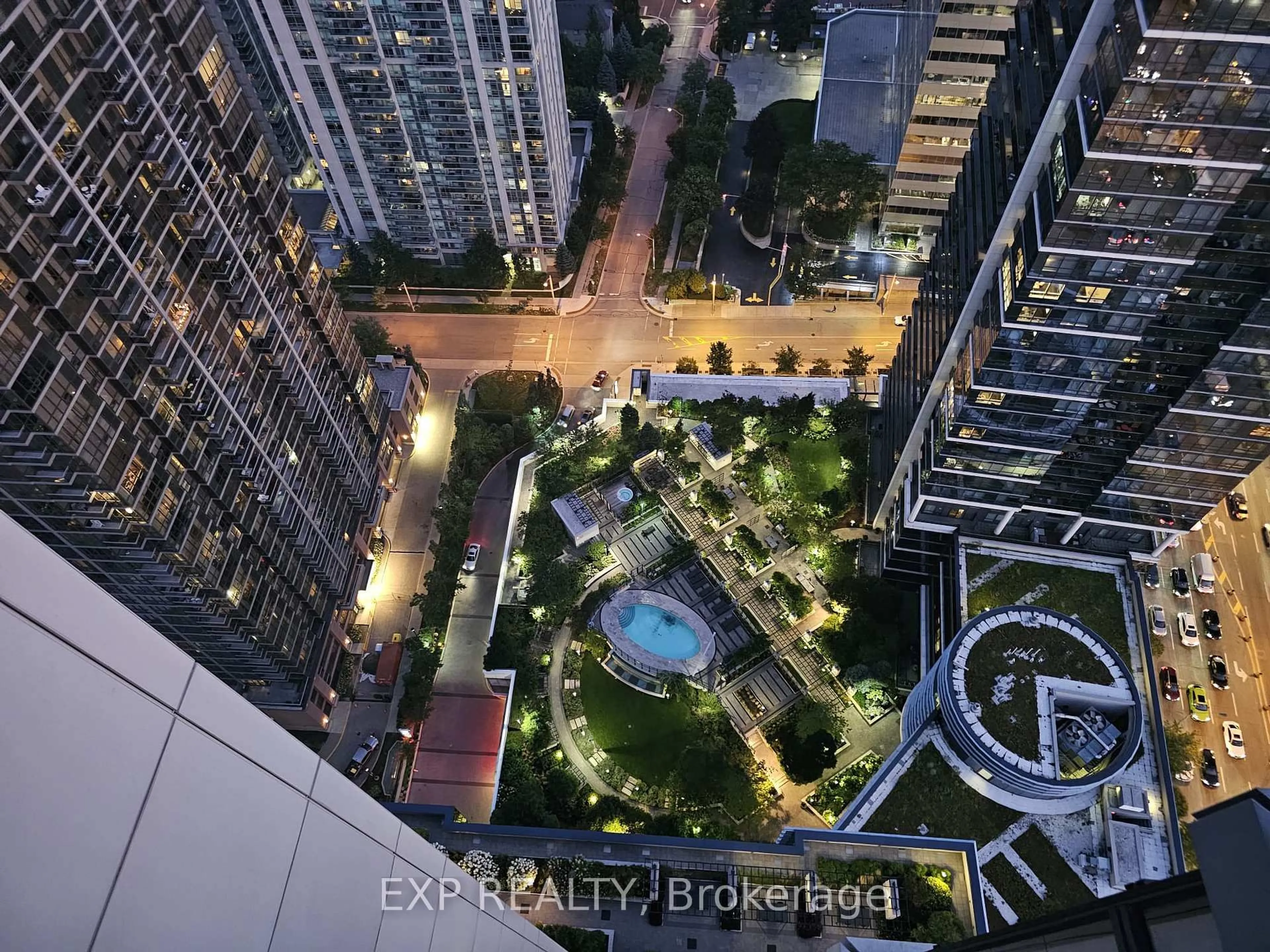 A pic from outside/outdoor area/front of a property/back of a property/a pic from drone, city buildings view from balcony for 5 Sheppard Ave #3817, Toronto Ontario M2N 0G4