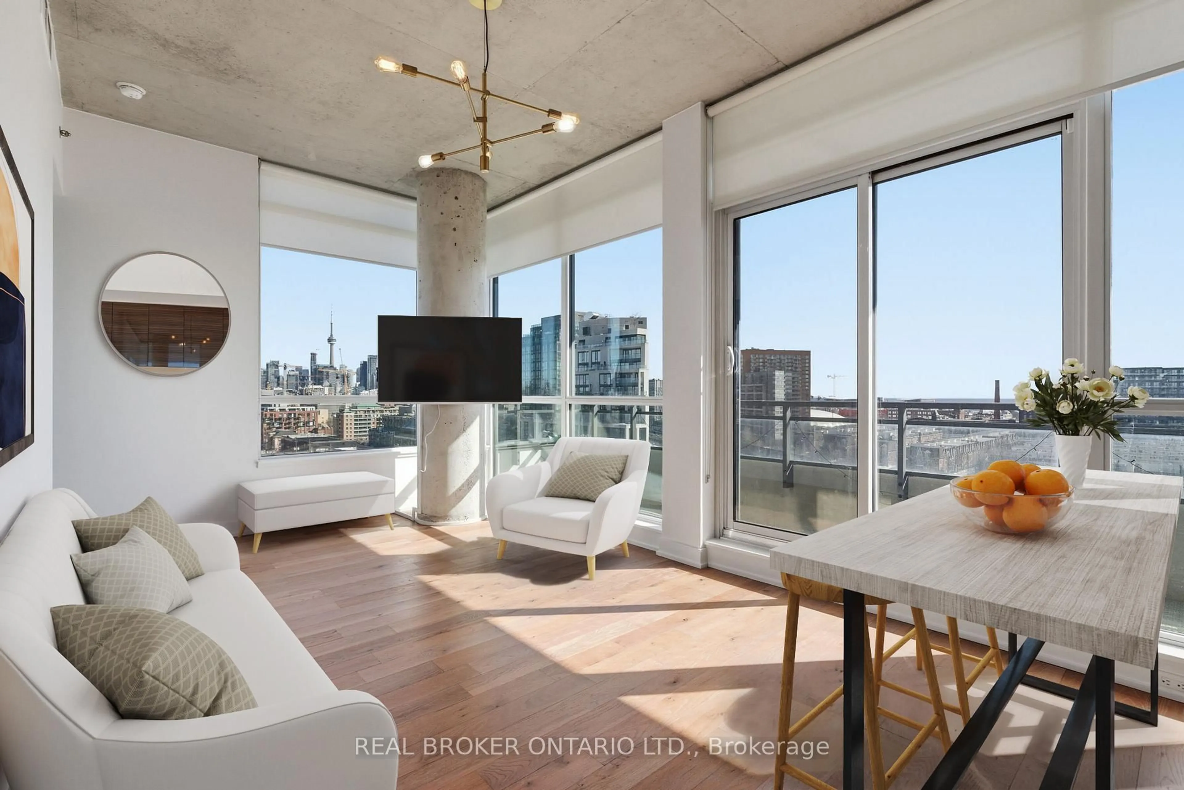 Living room with furniture, unknown for 20 Minowan Miikan Lane #1105, Toronto Ontario M6J 0E5