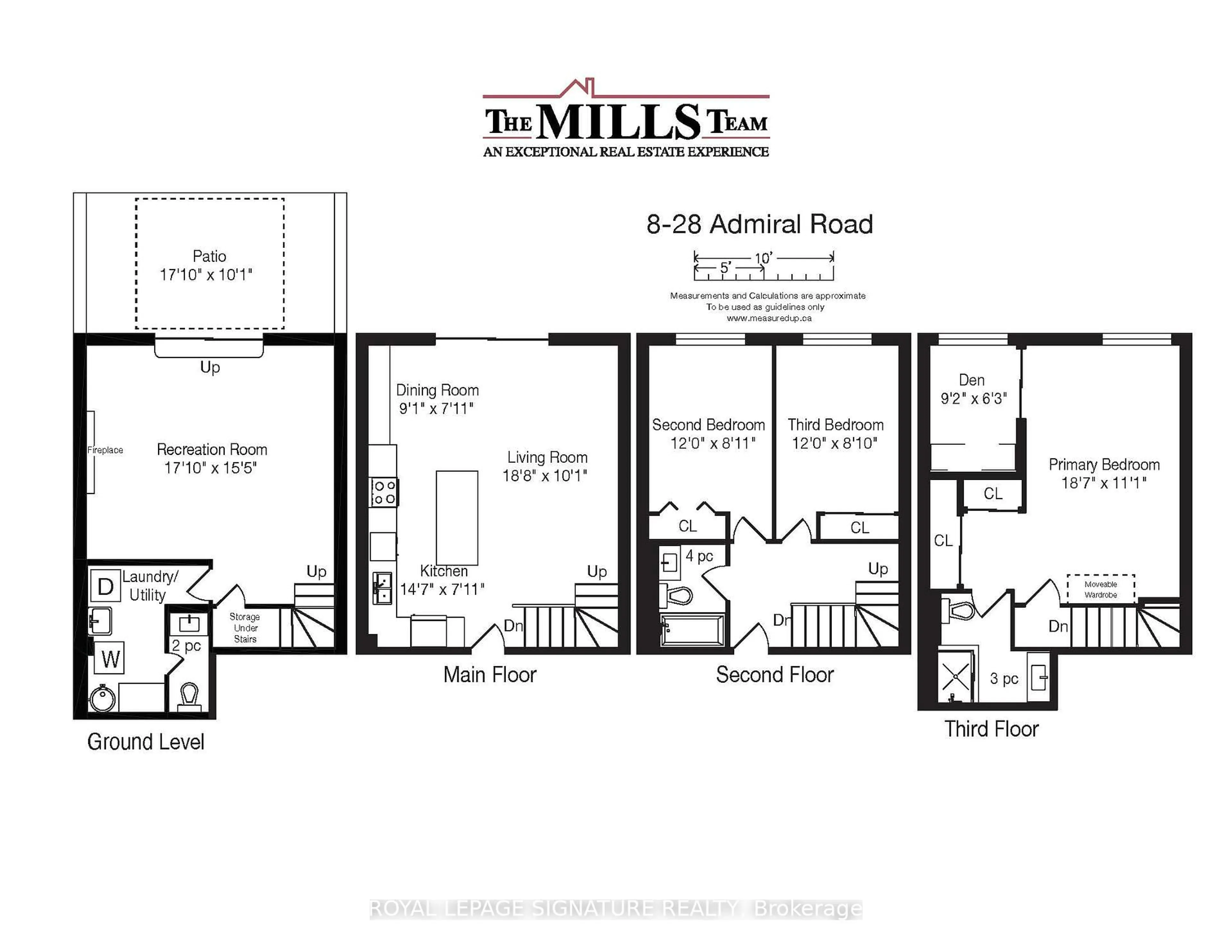 Floor plan for 28 Admiral Rd #8, Toronto Ontario M5R 2L5