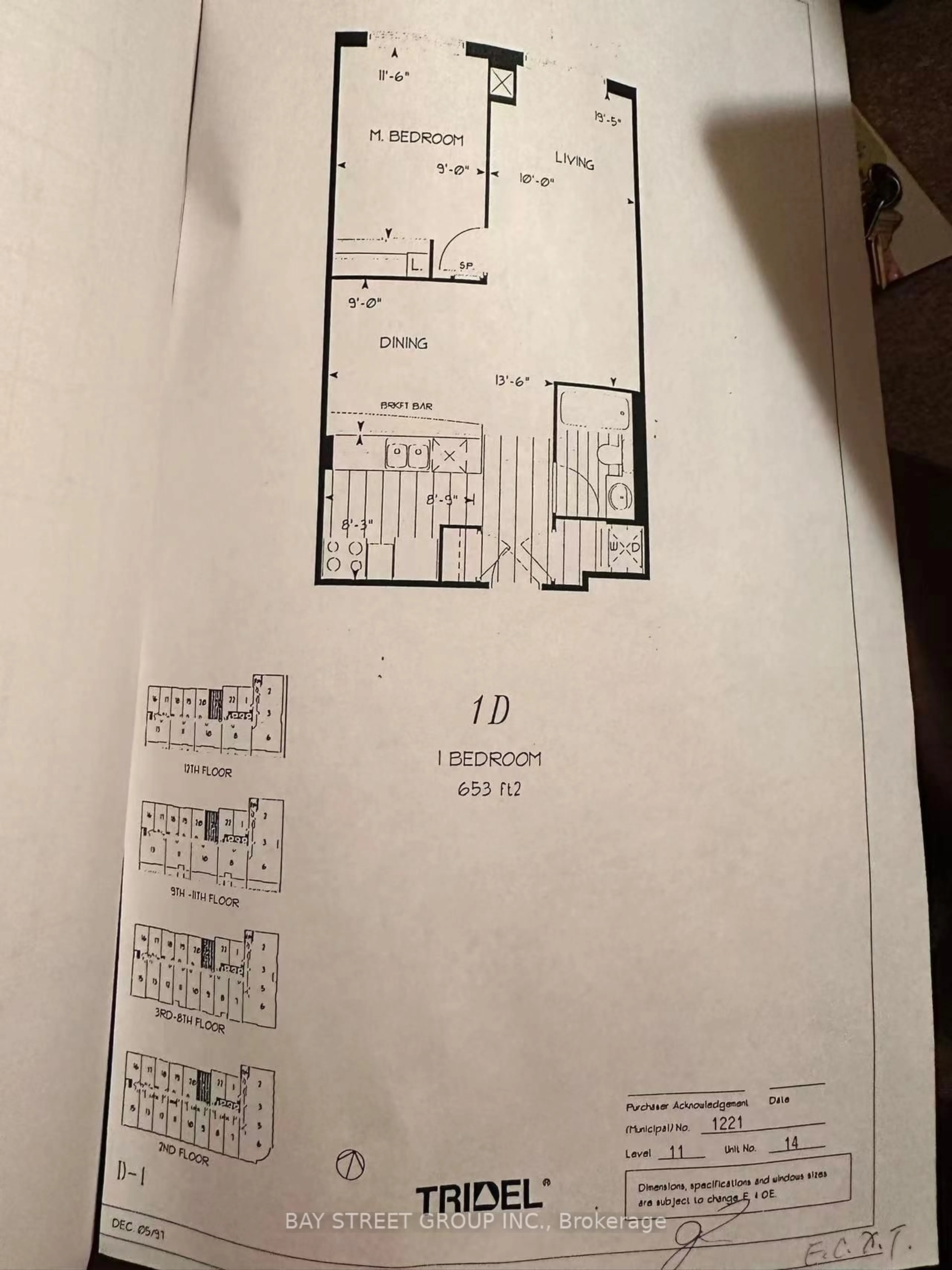 Floor plan for 168 Simcoe St #1221, Toronto Ontario M5H 4C9
