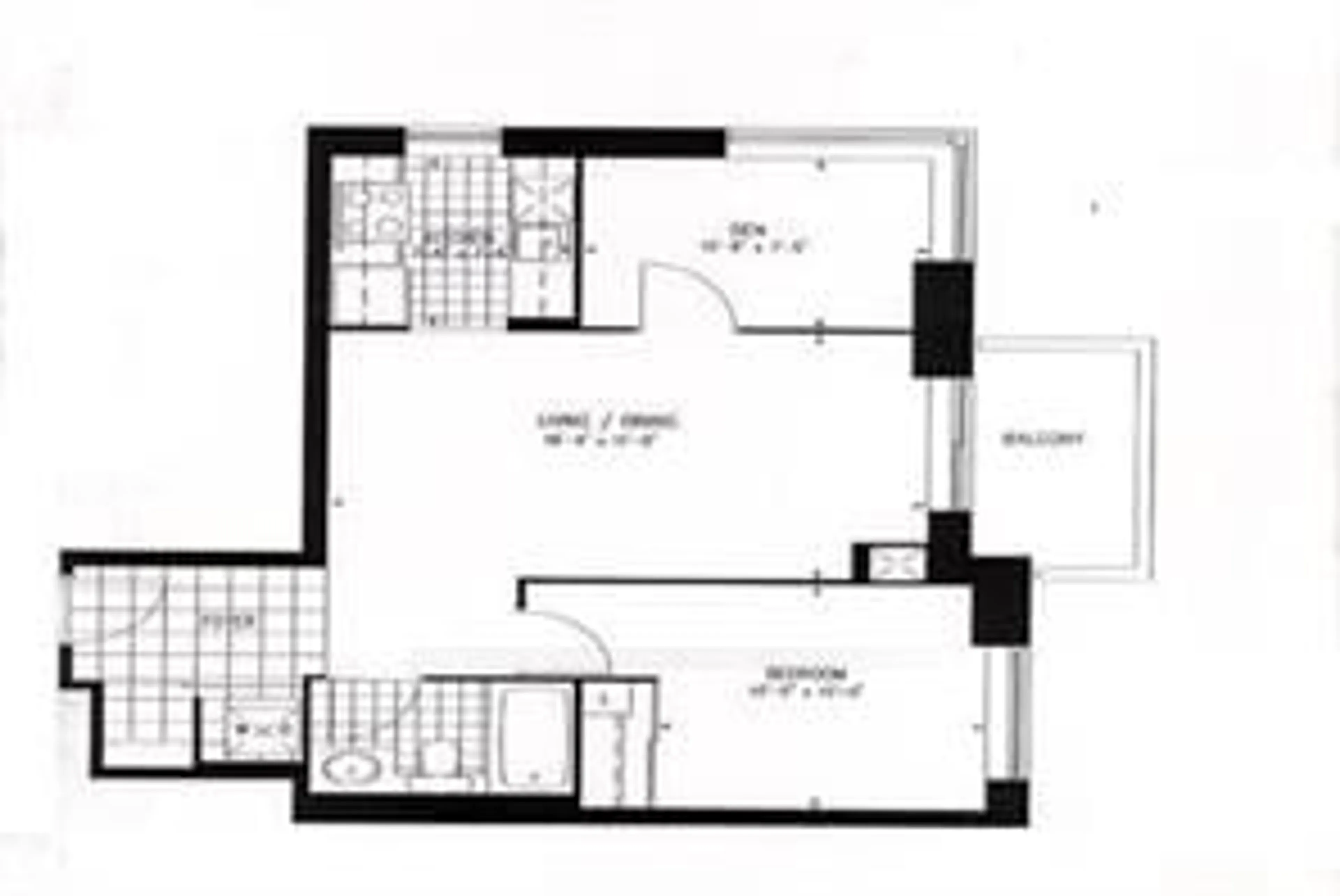 Floor plan for 3 Pemberton Ave #1207, Toronto Ontario M2M 4M1