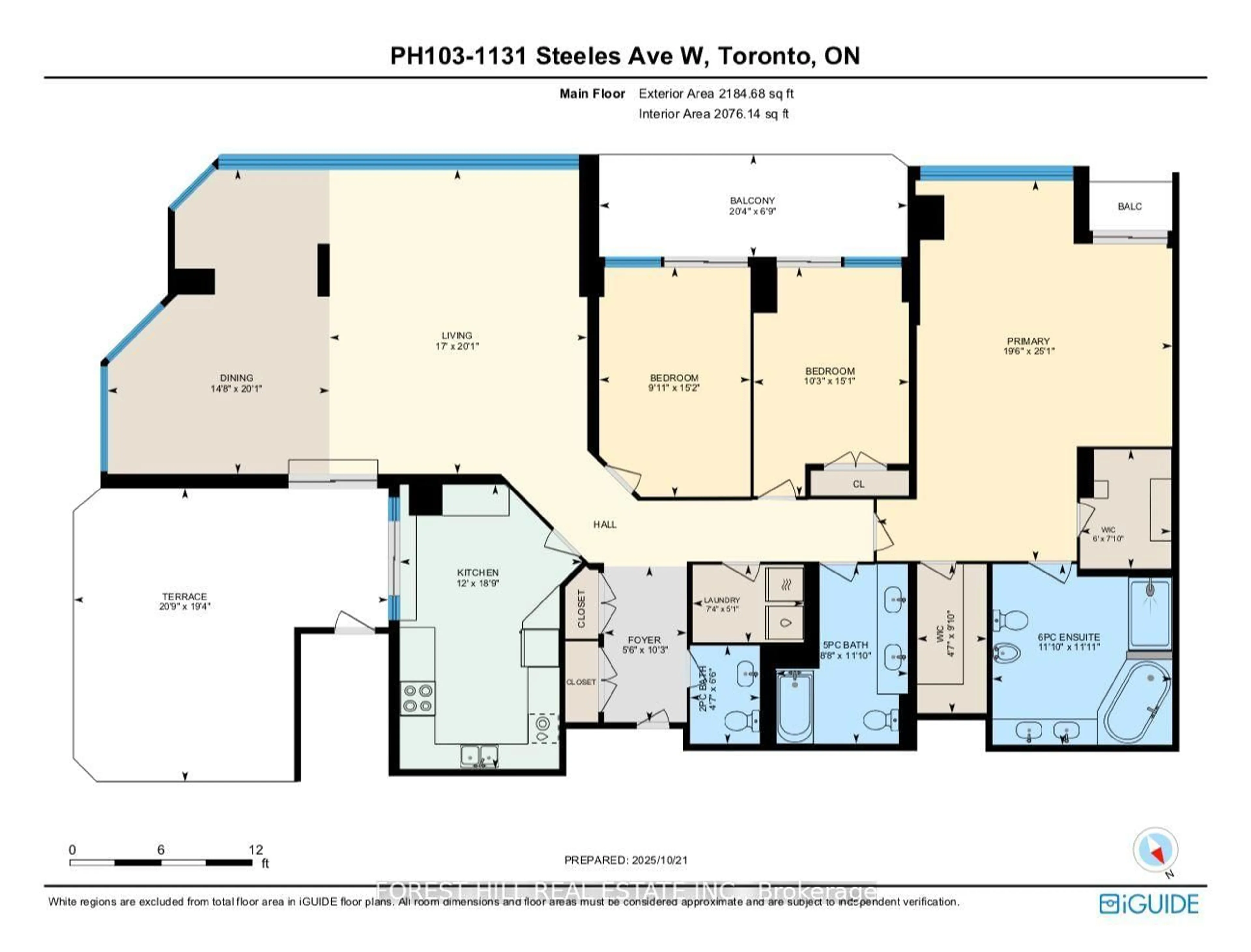 Floor plan for 1131 Steeles Ave #Ph103, Toronto Ontario M2R 3W8
