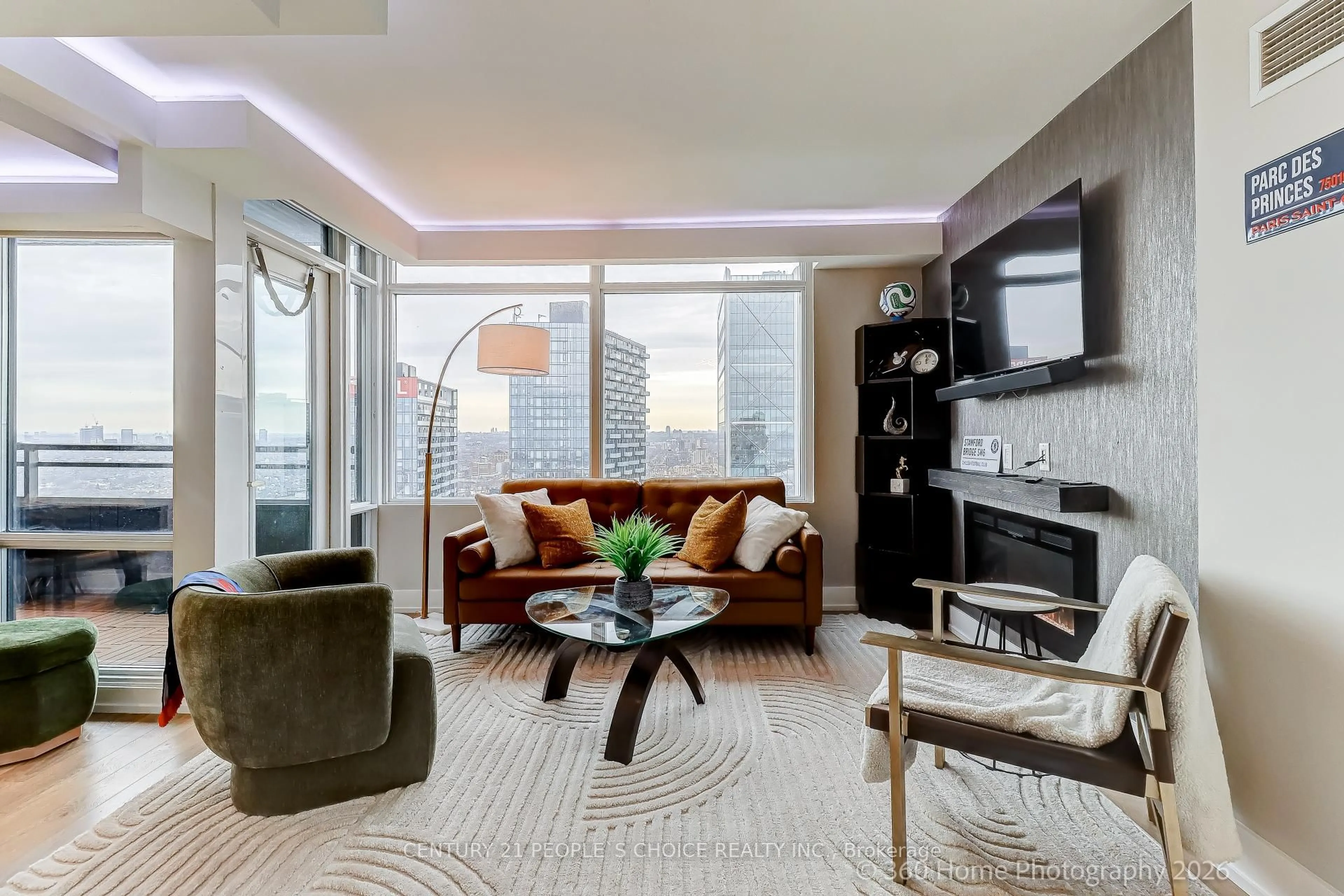 Living room with furniture, unknown for 25 Telegram Mews #PH5201, Toronto Ontario M5V 3Z1