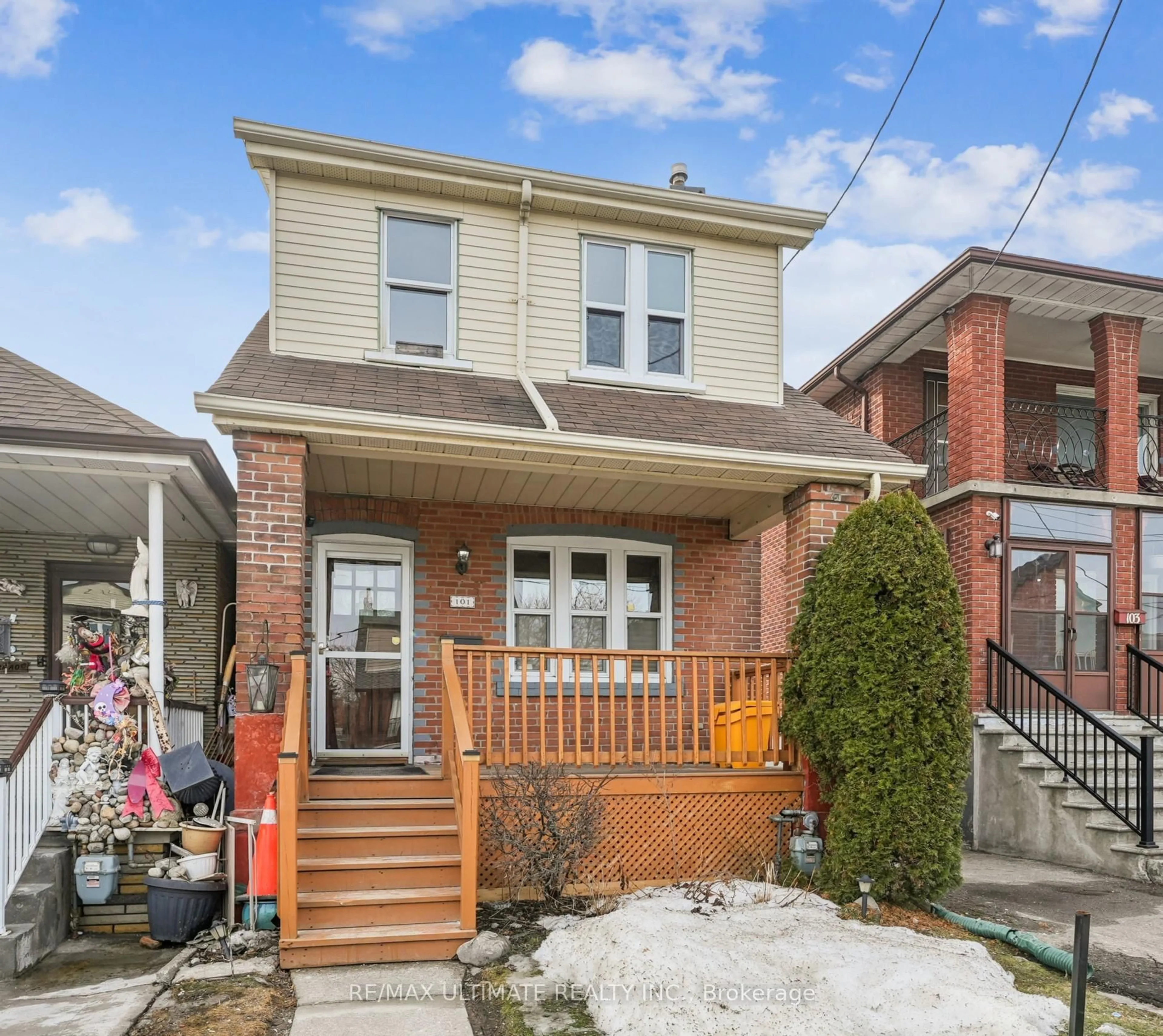 Home with brick exterior material, street for 101 Rogers Rd, Toronto Ontario M6E 1P4