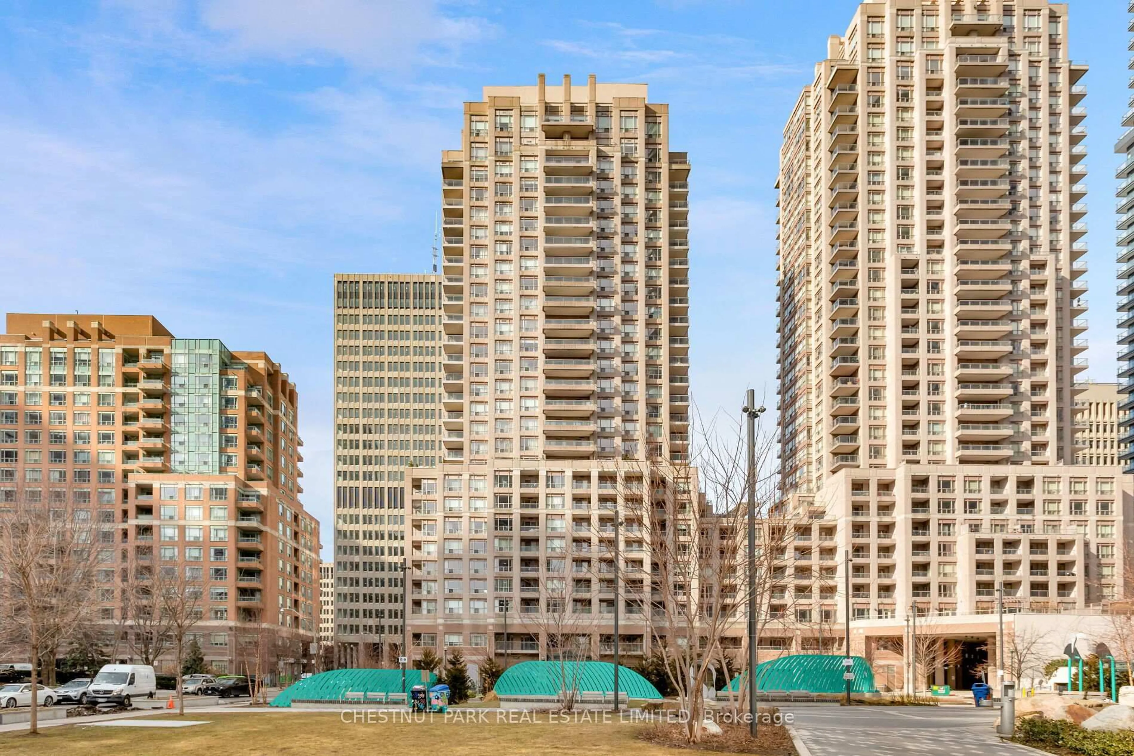 Patio, city buildings view from balcony for 909 Bay St #710, Toronto Ontario M5S 3G2
