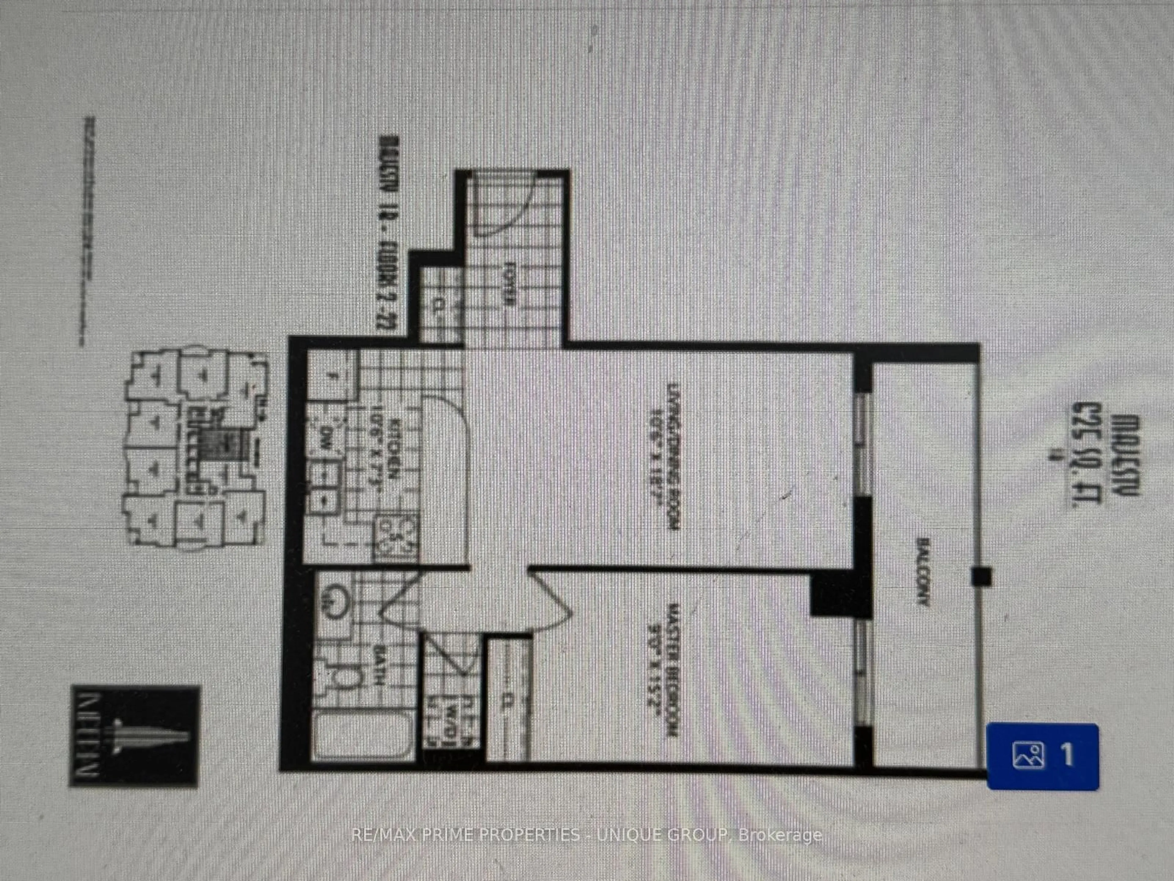 Floor plan for 256 Doris Ave ##1711, Toronto Ontario M2N 6X8
