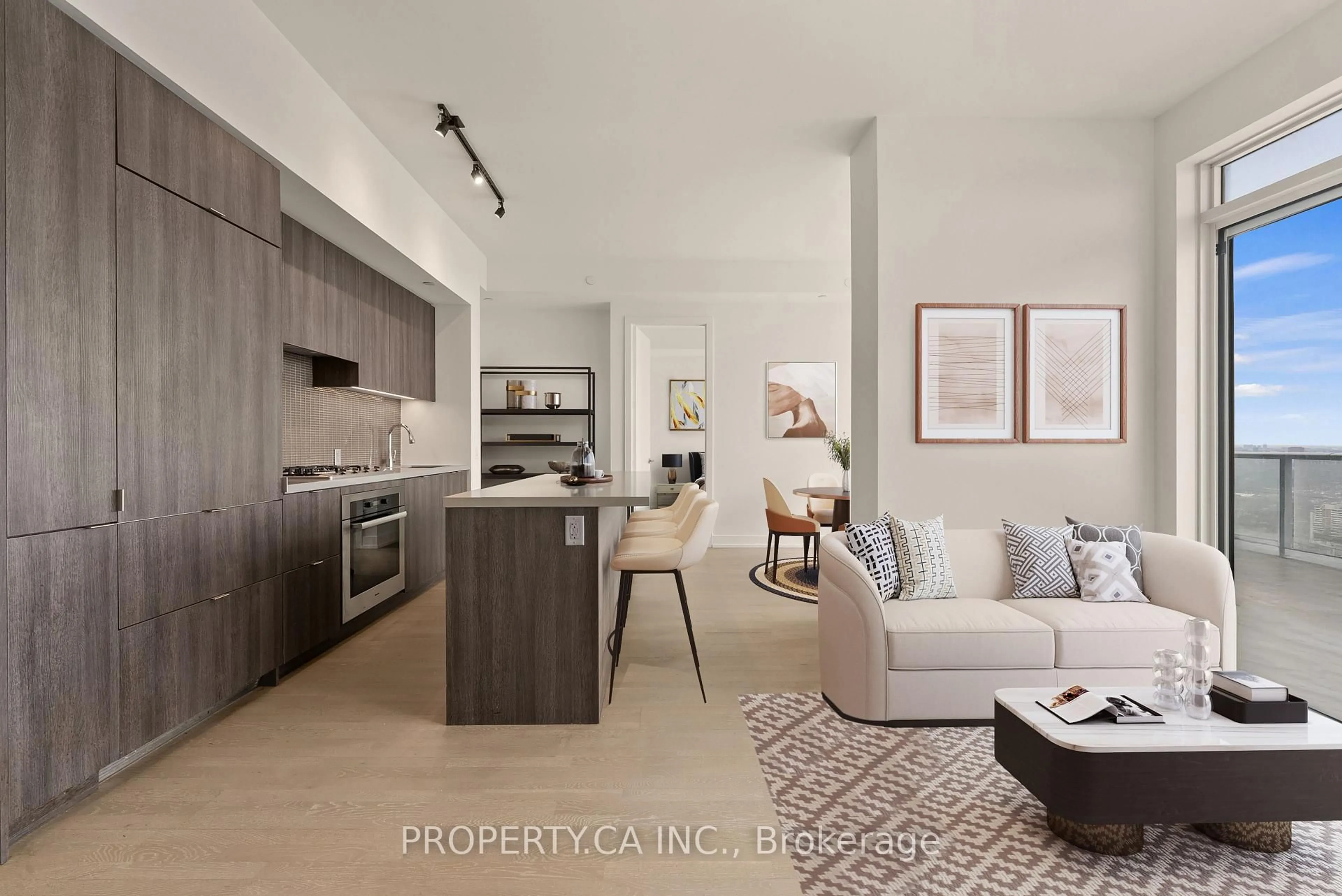 Open concept kitchen, ceramic/tile floor for 7 Grenville St #6108, Toronto Ontario M4Y 0E9