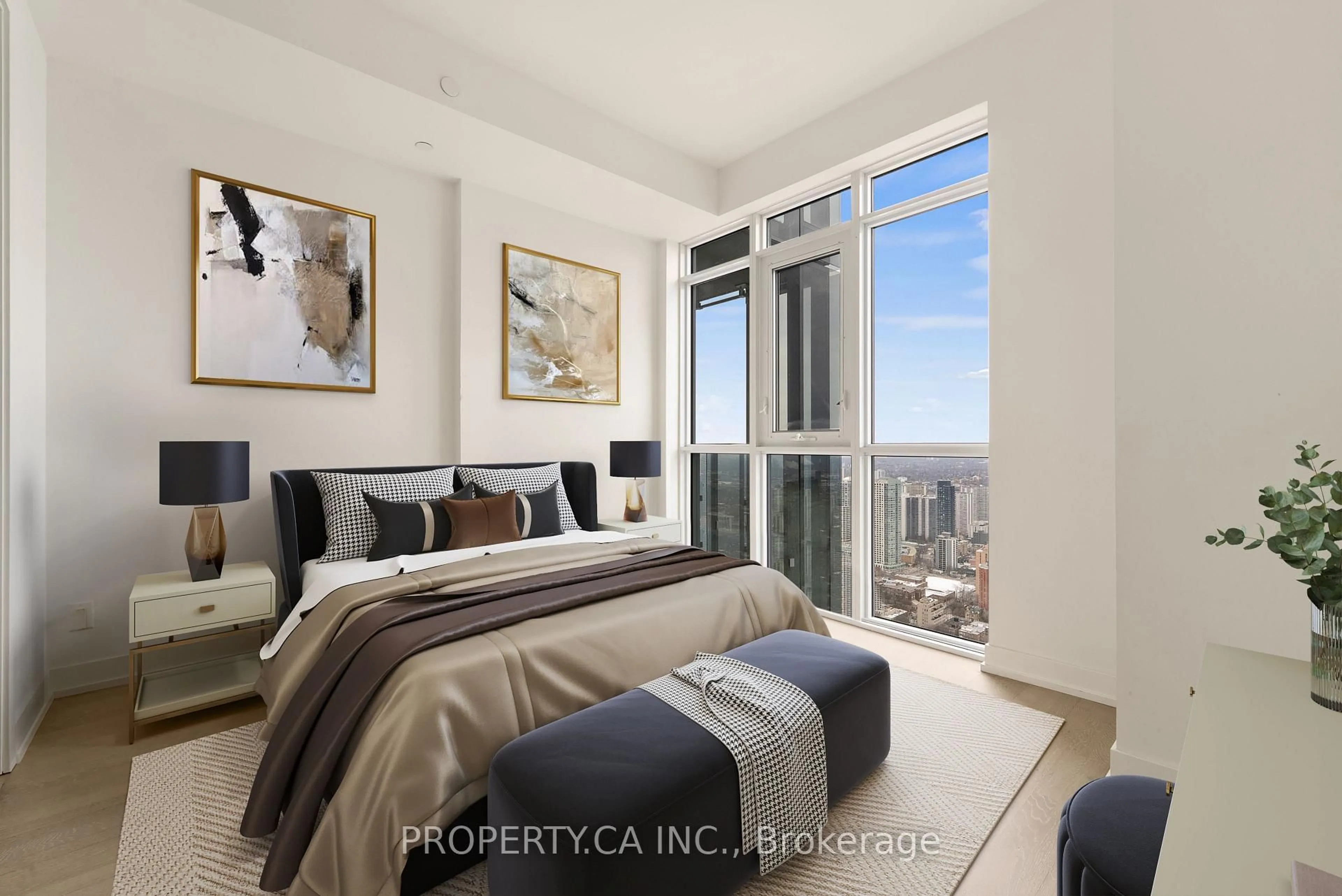 Bedroom with bed, unknown for 7 Grenville St #6108, Toronto Ontario M4Y 0E9