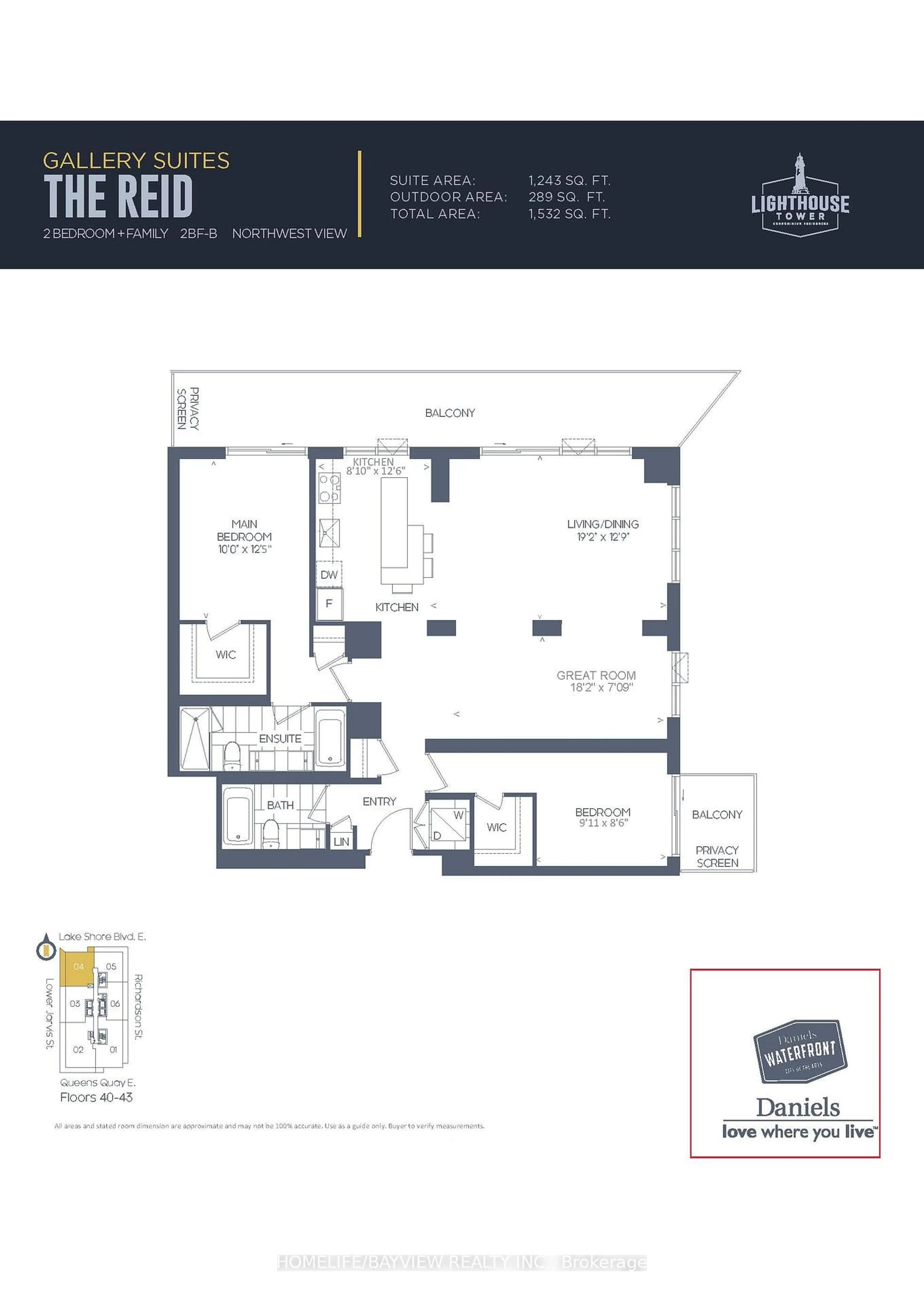 Floor plan for 15 Lower Jarvis St #4104, Toronto Ontario M5E 1R7