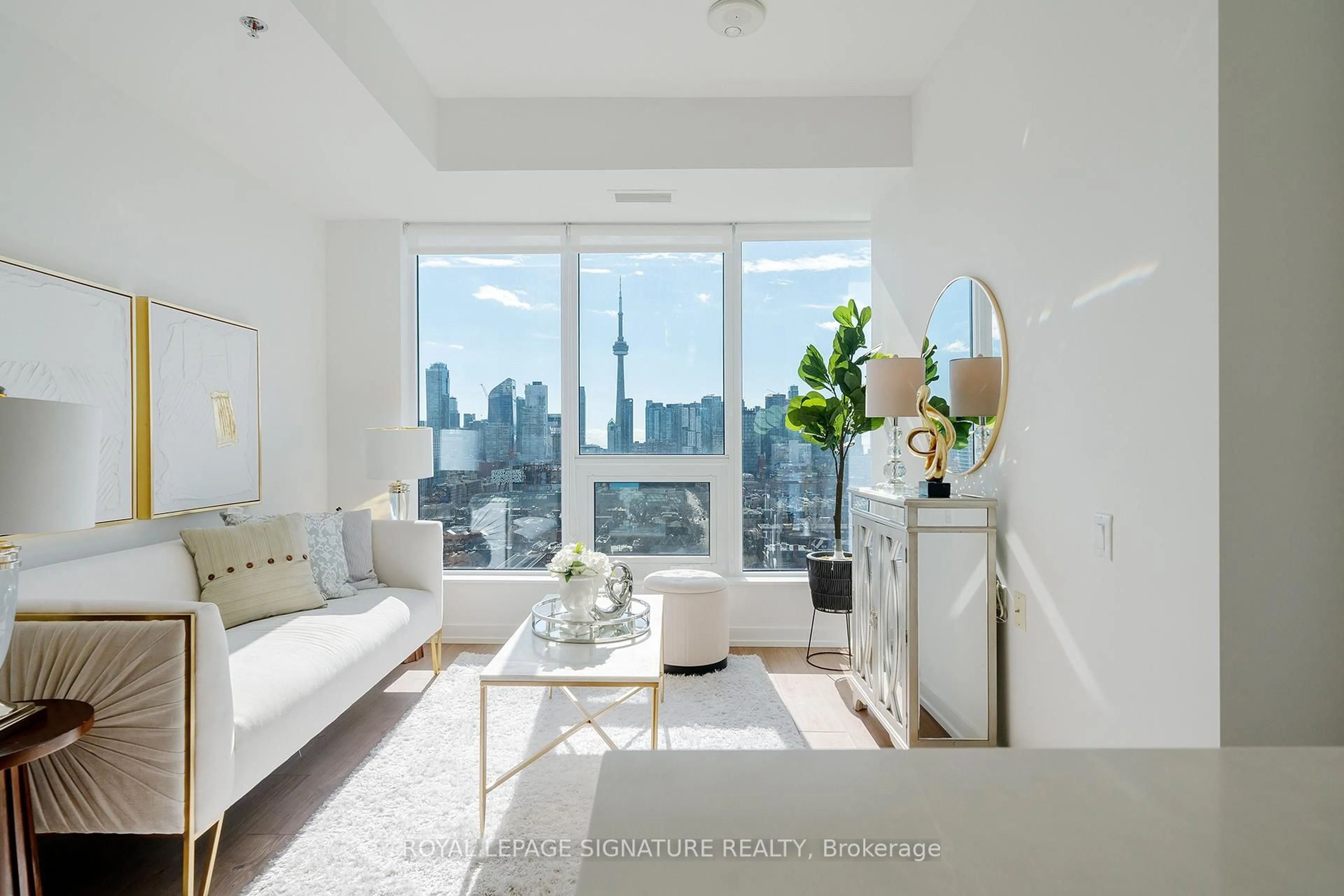 Living room with furniture, unknown for 203 College St #1701, Toronto Ontario M5T 1P9