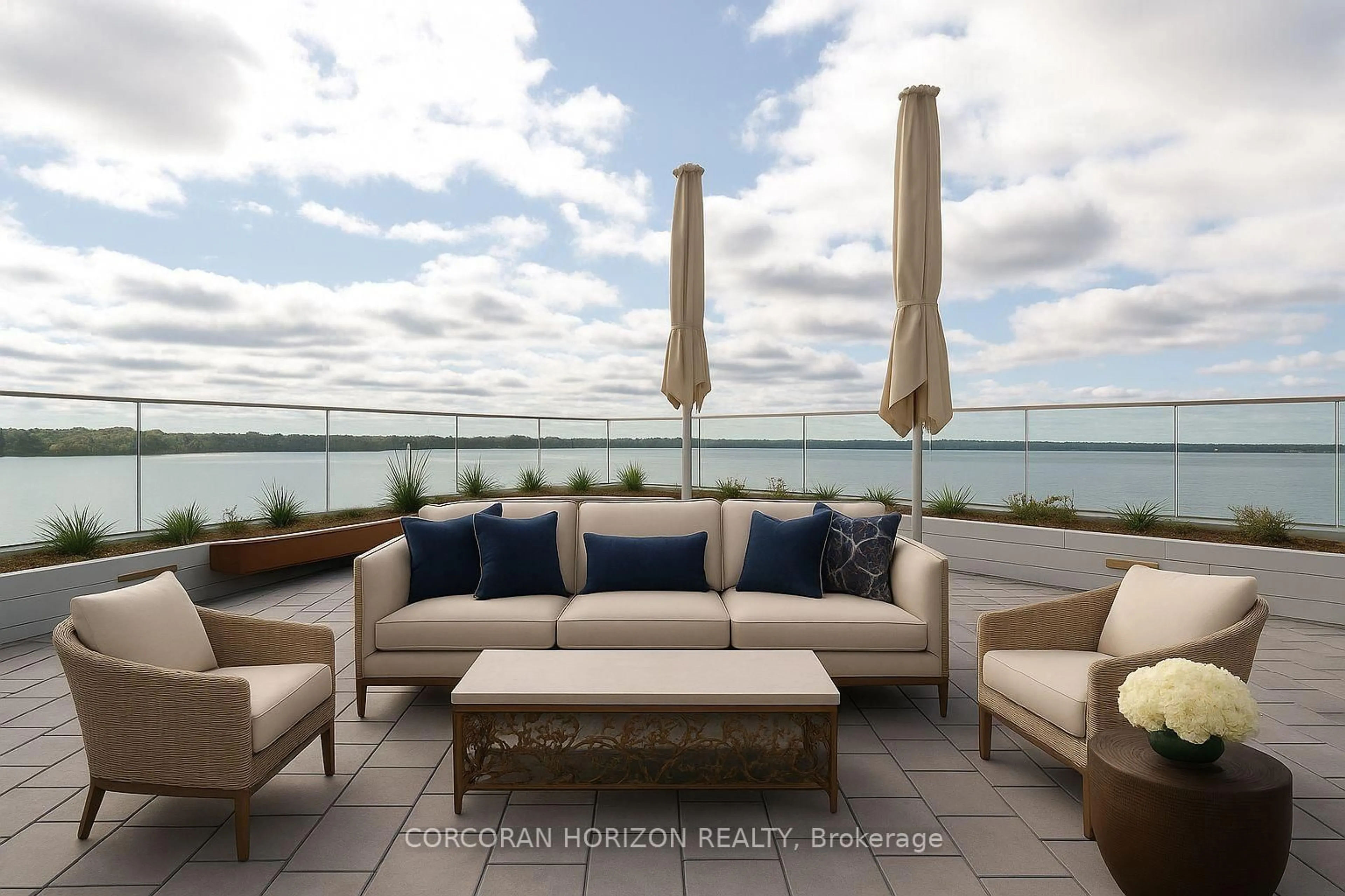 Patio, water/lake/river/ocean view for 118 Merchants' Wharf #912, Toronto Ontario M5A 0L3