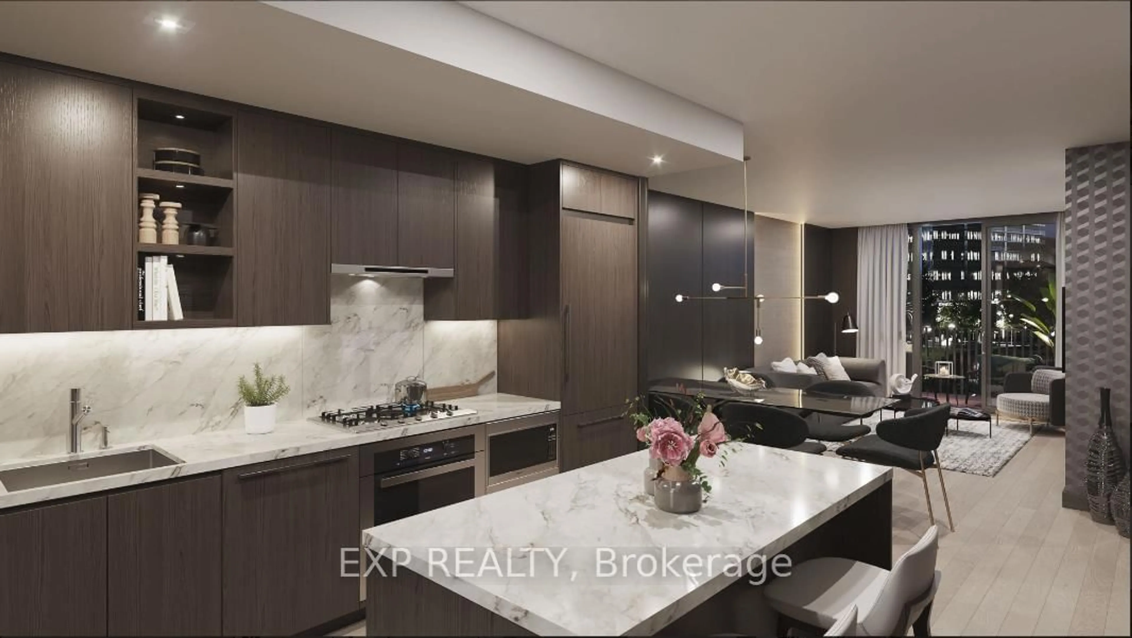 Contemporary kitchen, ceramic/tile floor for 75 BILLES Hts #1002, Toronto Ontario M2K 1C2