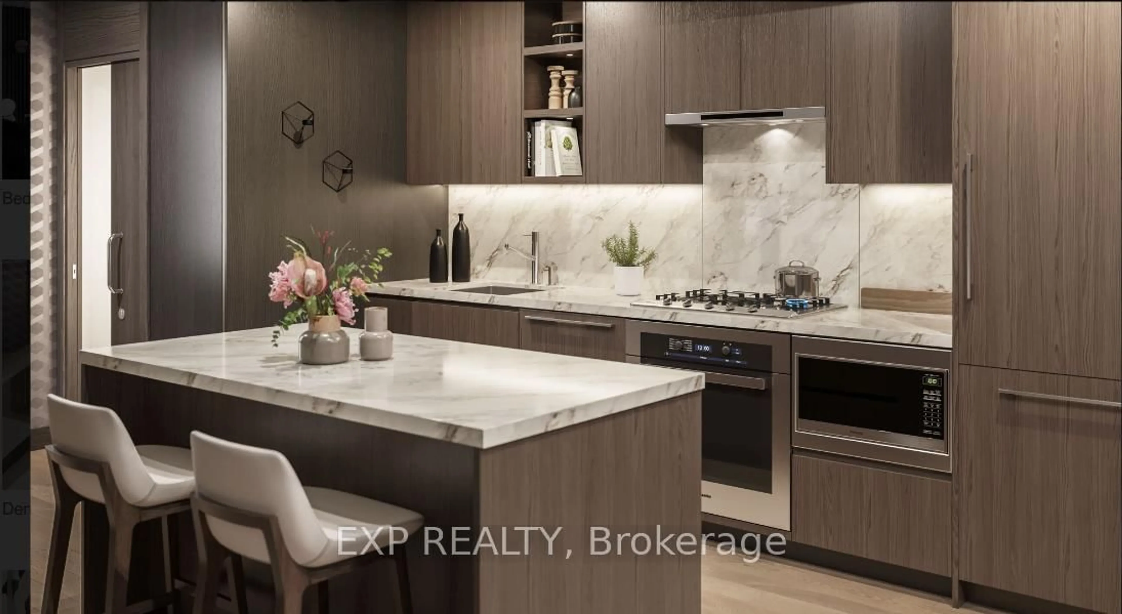 Contemporary kitchen, ceramic/tile floor for 75 BILLES Hts #1002, Toronto Ontario M2K 1C2