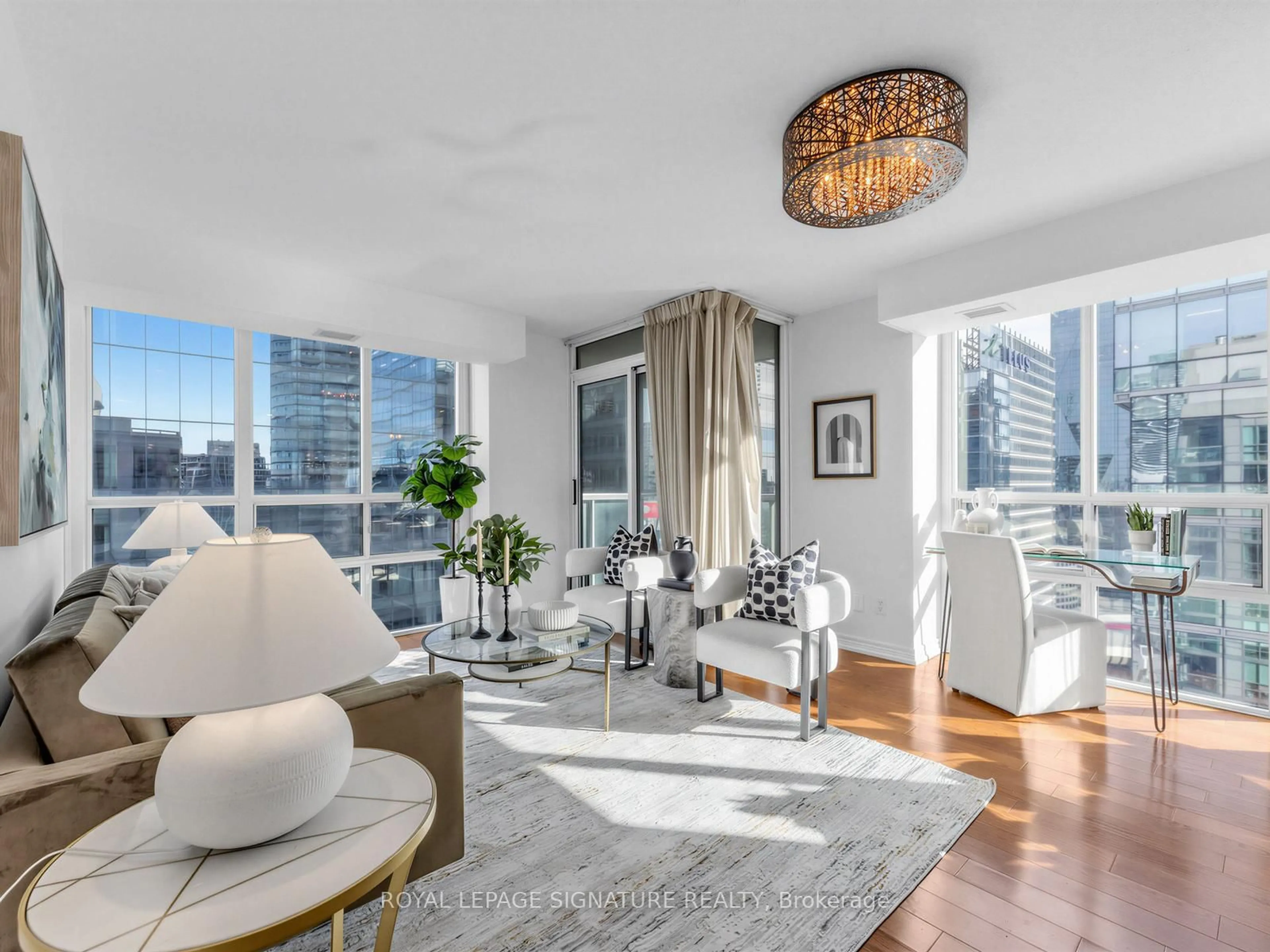 Living room with furniture, unknown for 30 Grand Trunk Cres #3906, Toronto Ontario M5J 3A4