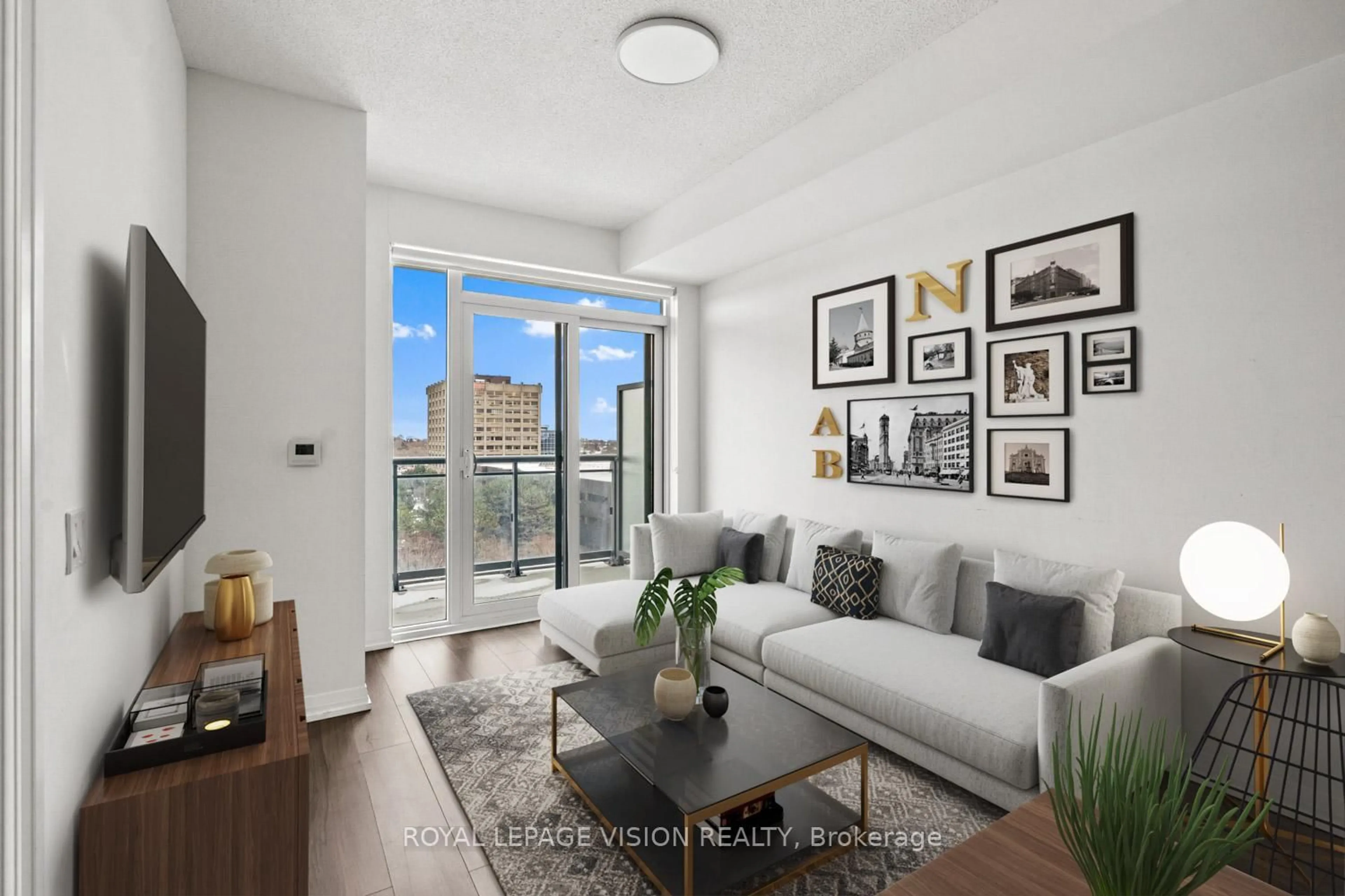 Living room with furniture, unknown for 60 Ann O'Reilly Rd #858, Toronto Ontario M2J 0C8