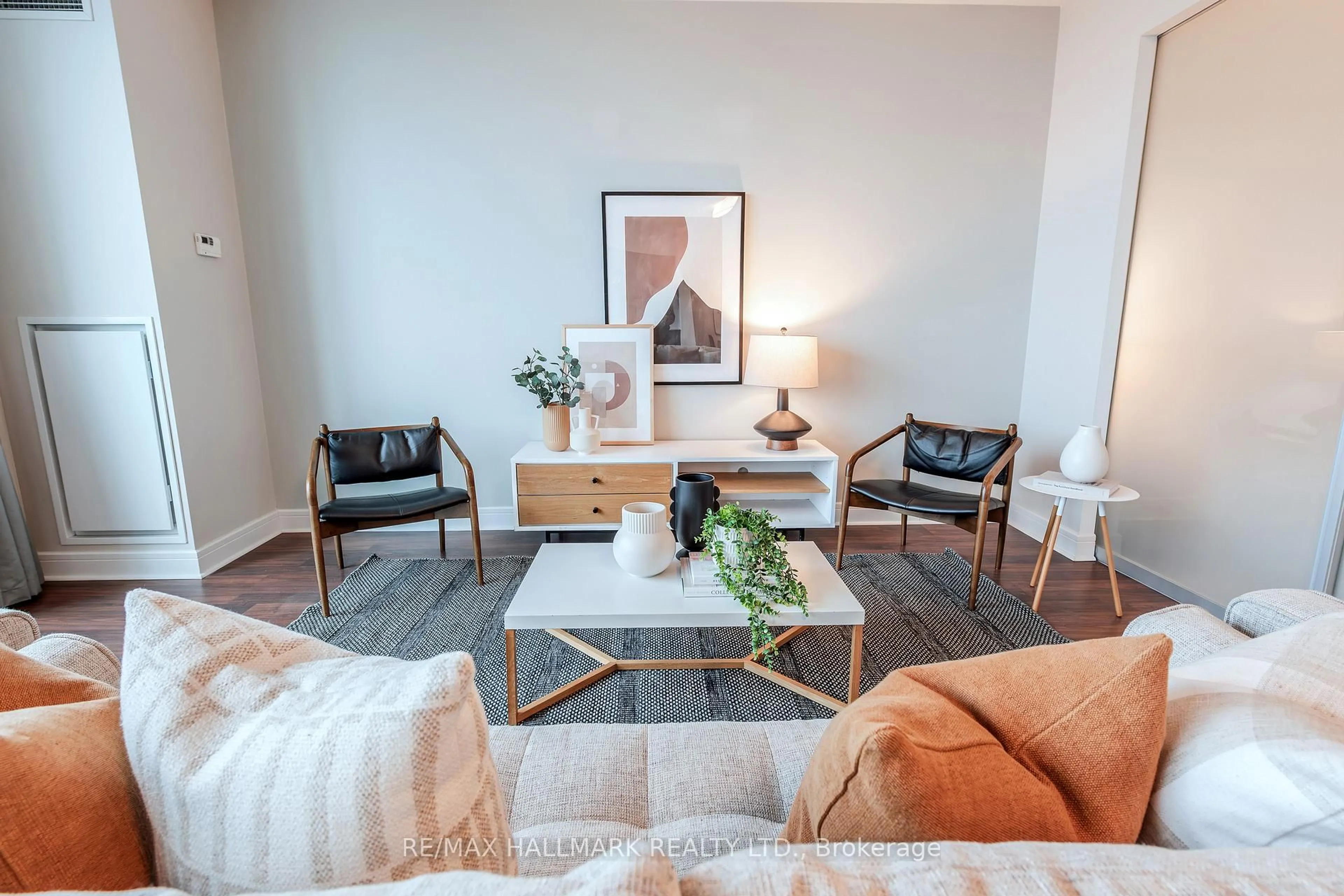 Living room with furniture, unknown for 35 Brian Peck Cres #PH2, Toronto Ontario M4G 0A5