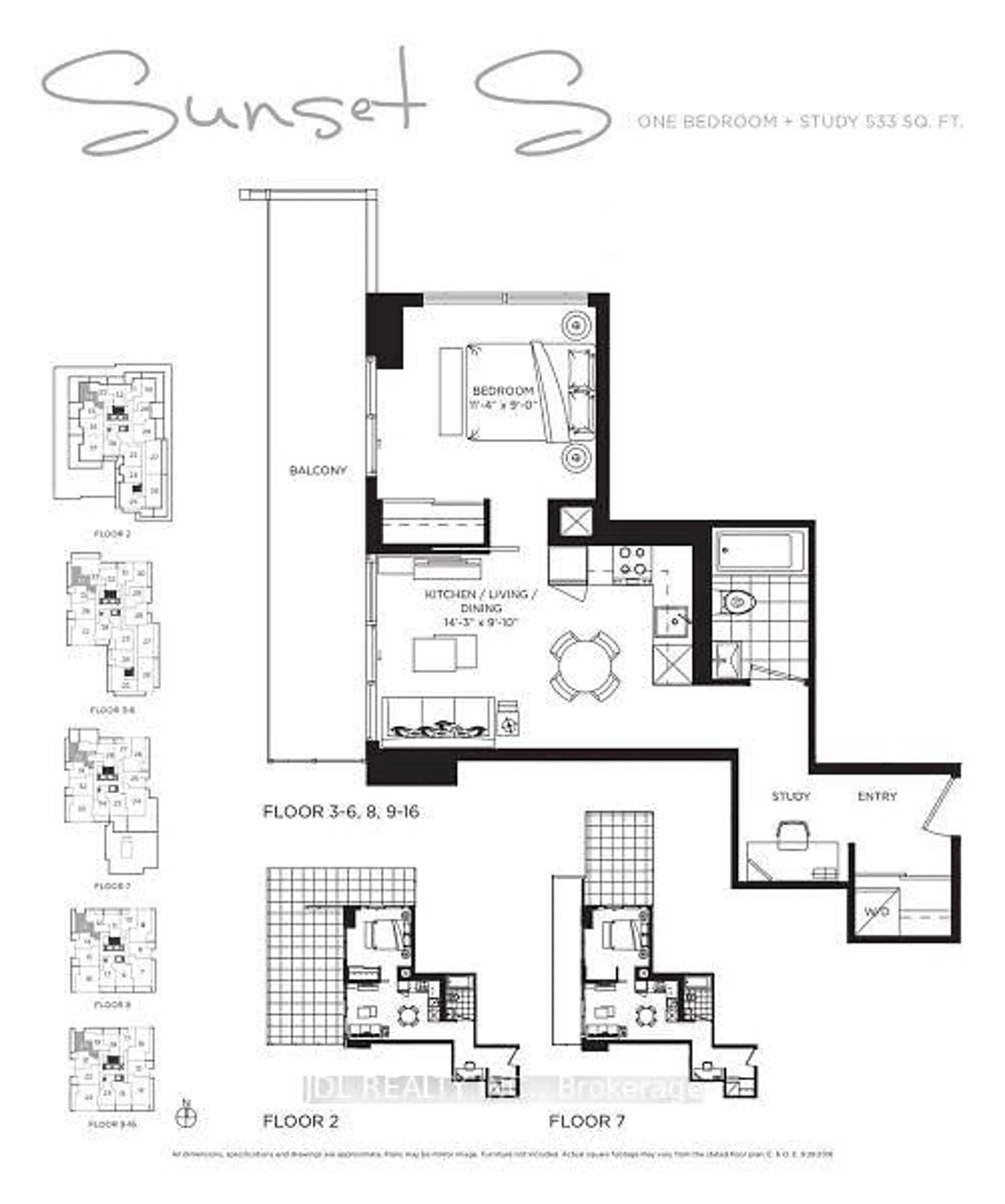 Floor plan for 20 O'Neill Rd #1120, Toronto Ontario M3C 0R2