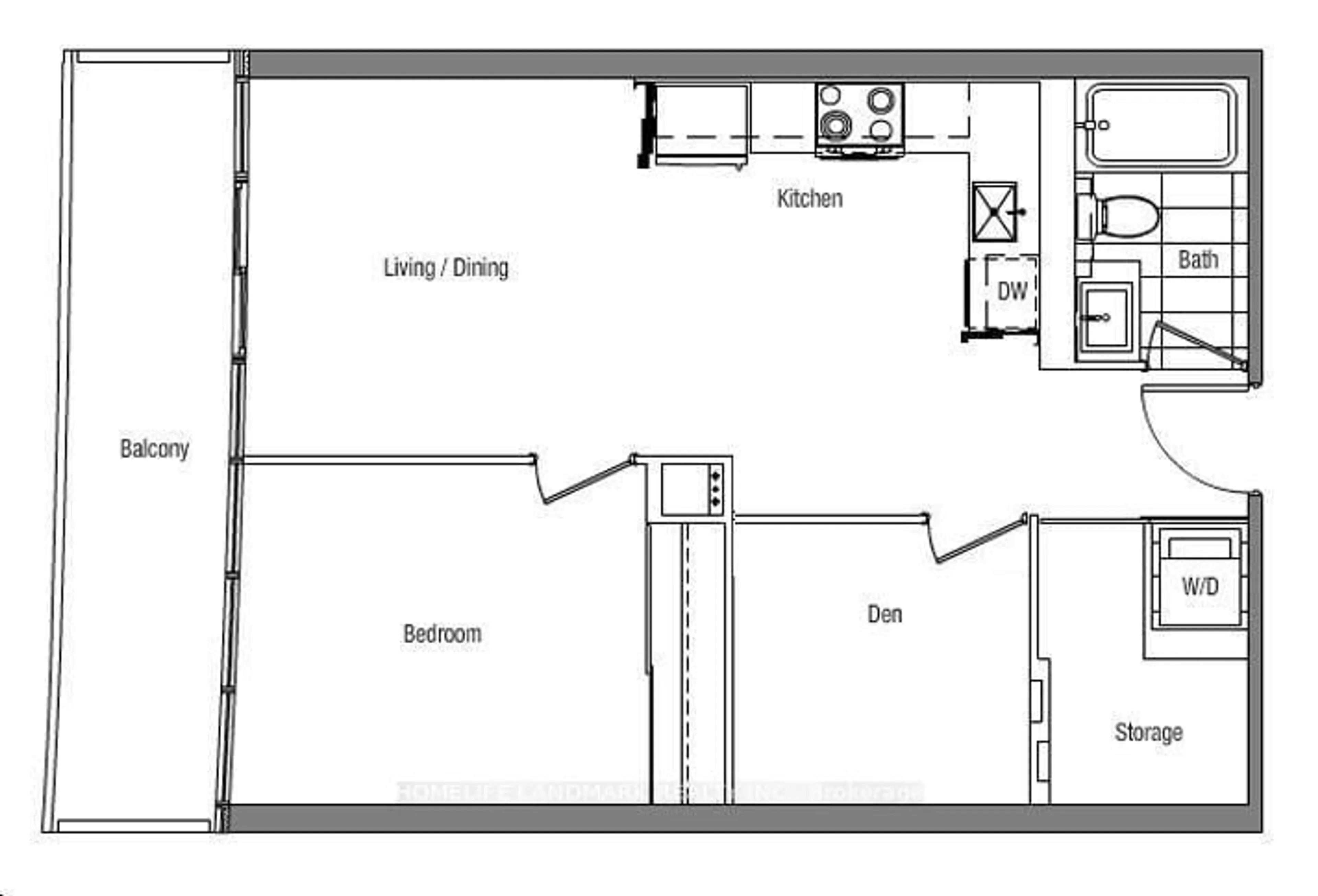 Floor plan for 121 Mcmahon Dr #2811, Toronto Ontario M2K 0C2