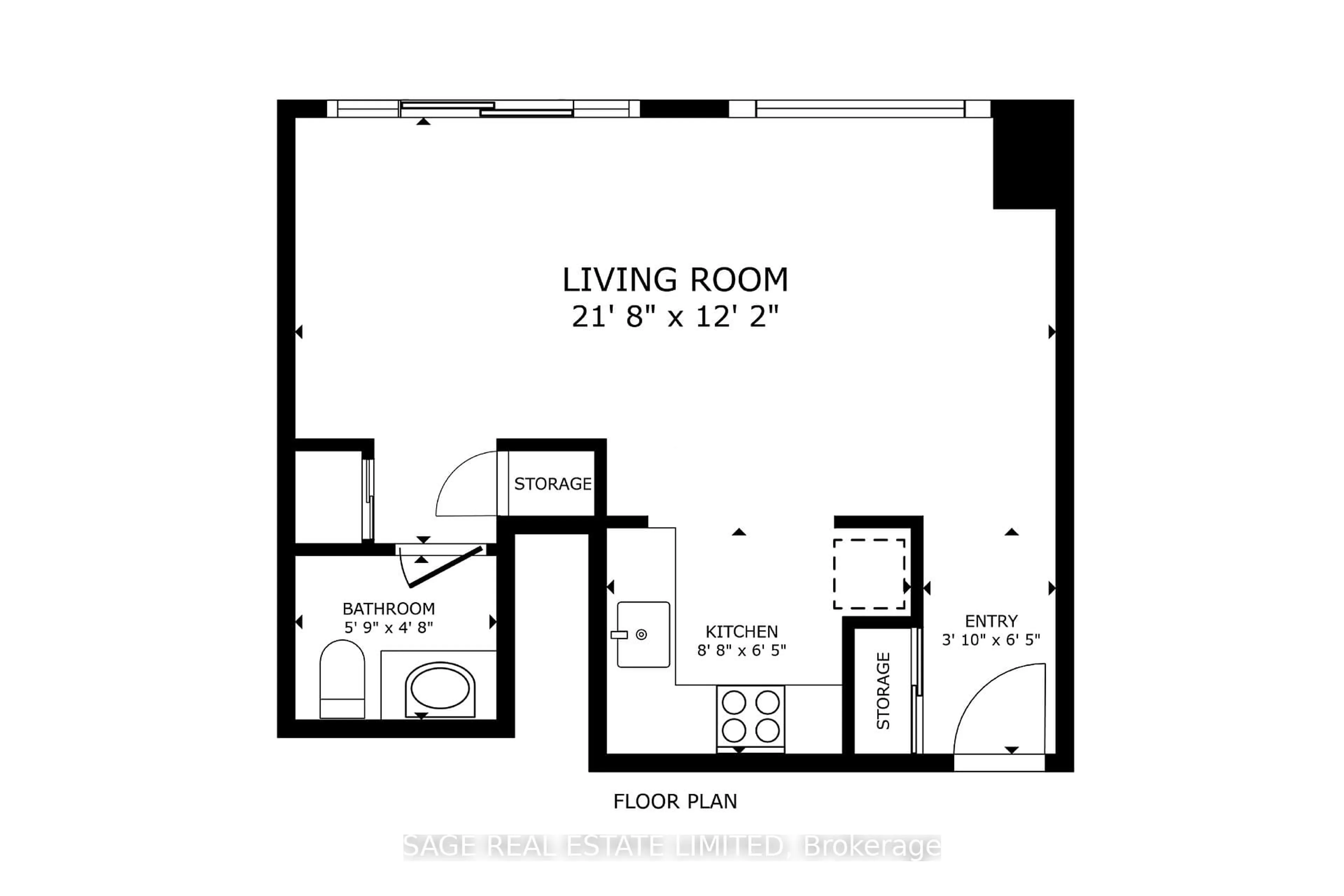 Floor plan for 96 Saint Patrick St #1503, Toronto Ontario M5T 1V2