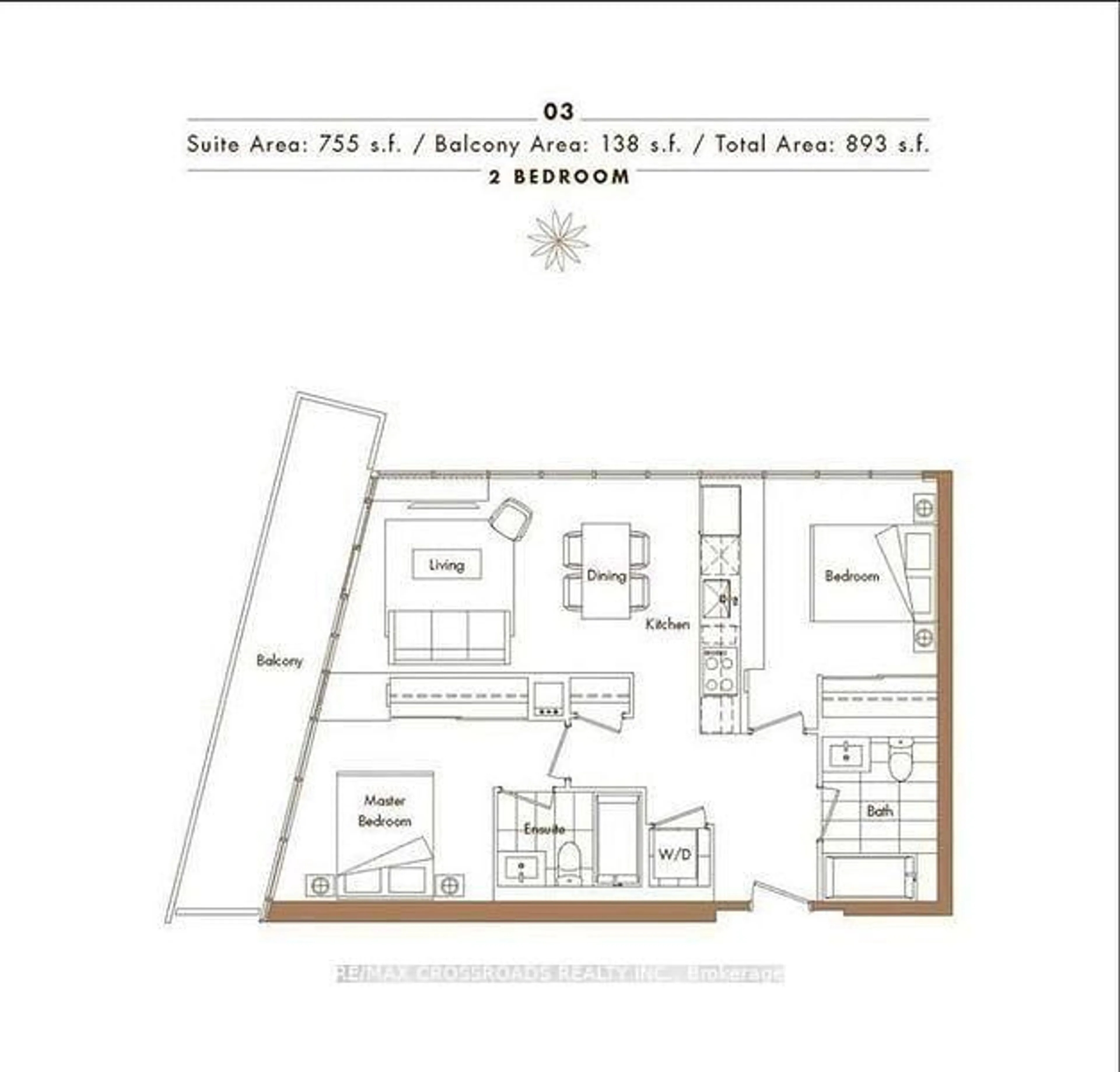 Floor plan for 115 McMahon Dr #1003, Toronto Ontario M2K 0E3