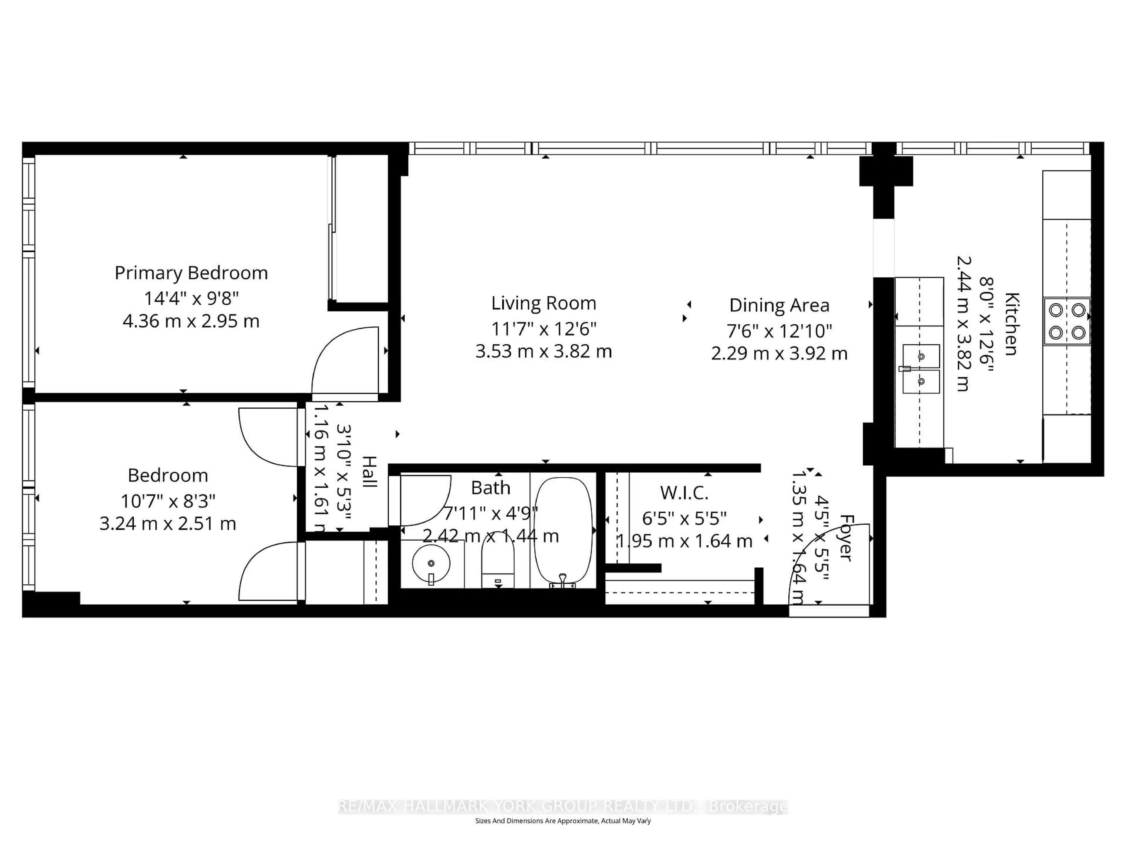 Floor plan for 715 Don Mills Rd #103, Toronto Ontario M3C 1S4
