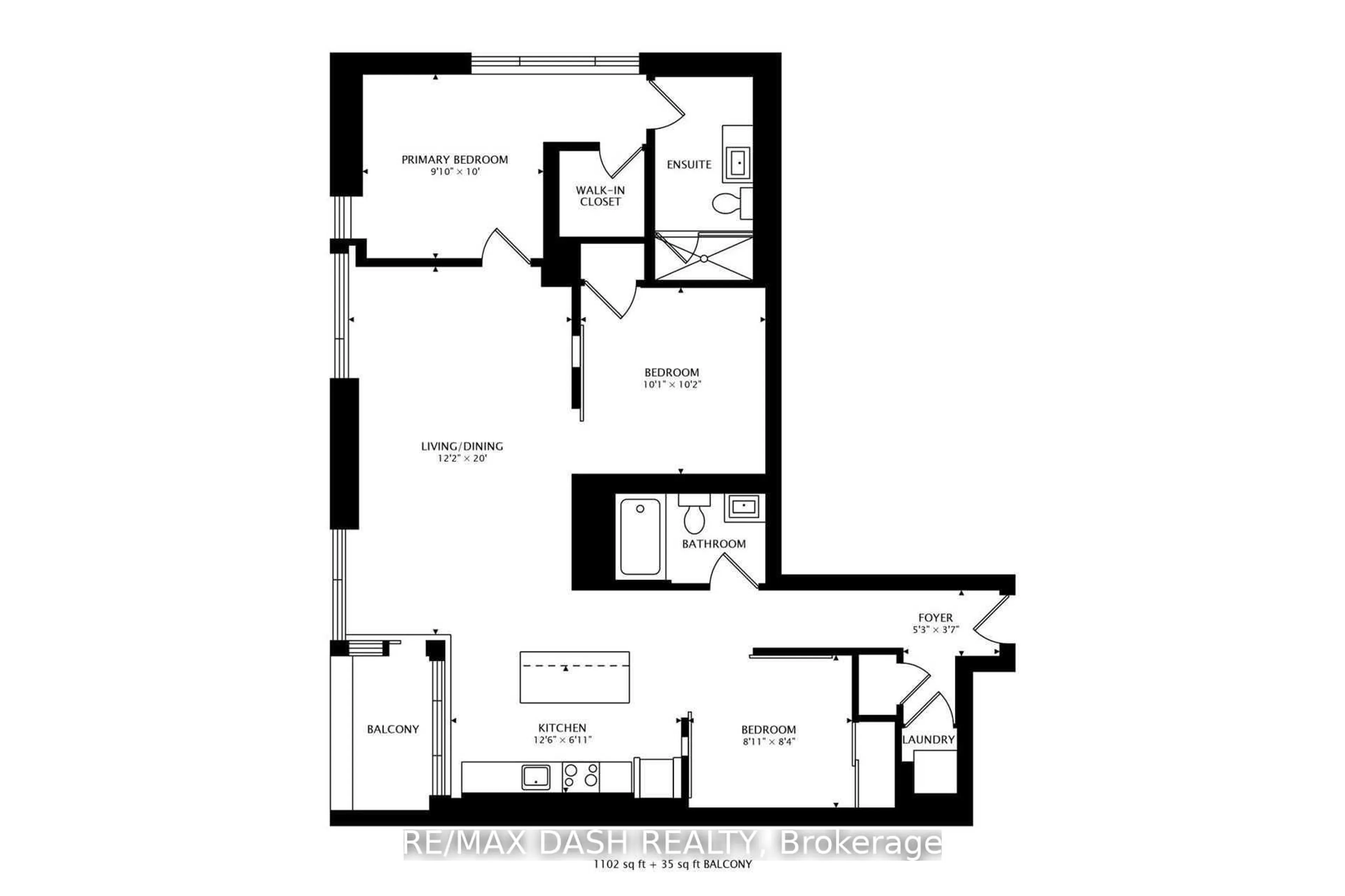 Floor plan for 170 Chiltern Hill Rd #413, Toronto Ontario M6C 0A9