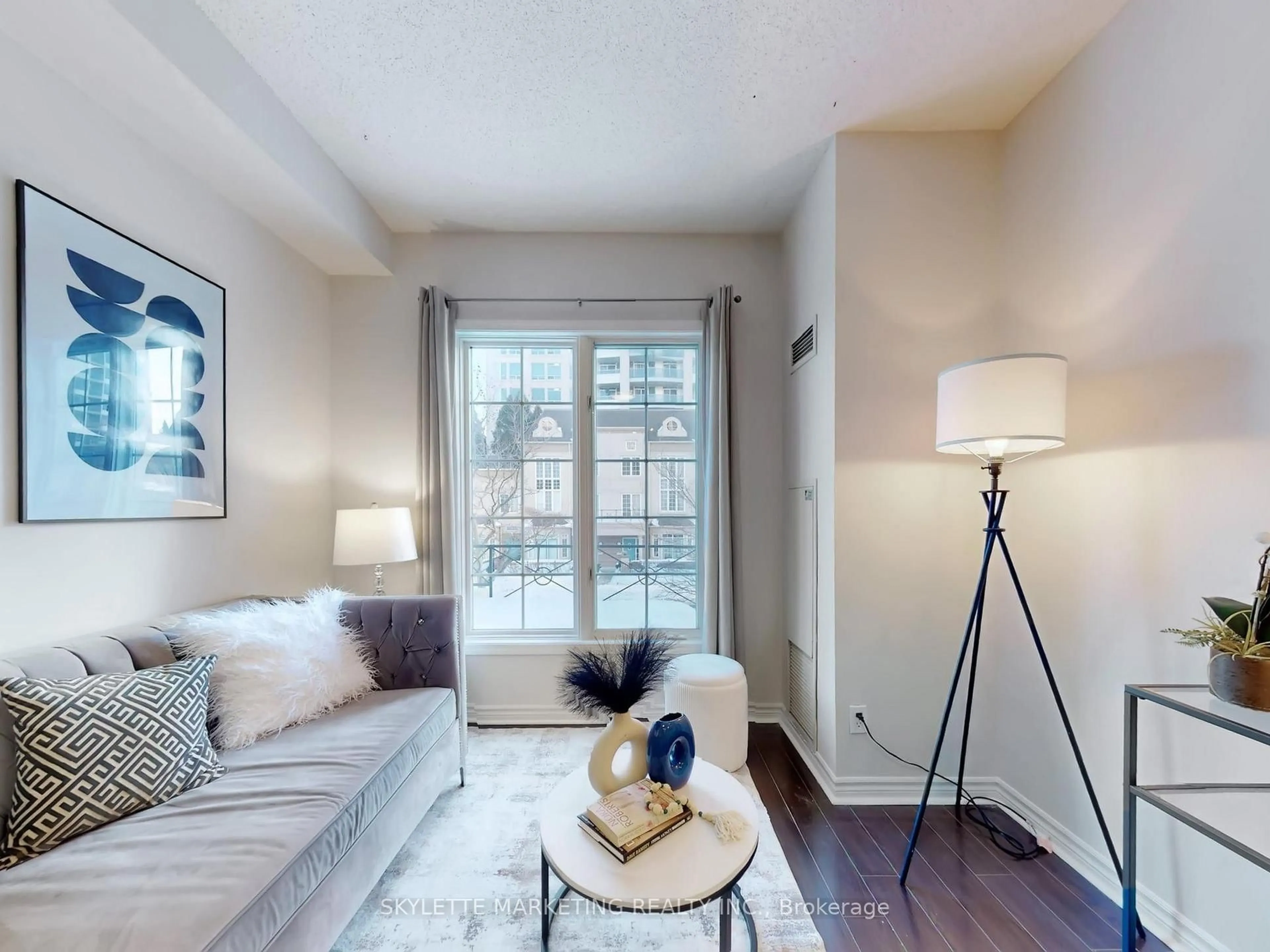 Living room with furniture, unknown for 8 Rean Dr #GV216, Toronto Ontario M2K 3B9